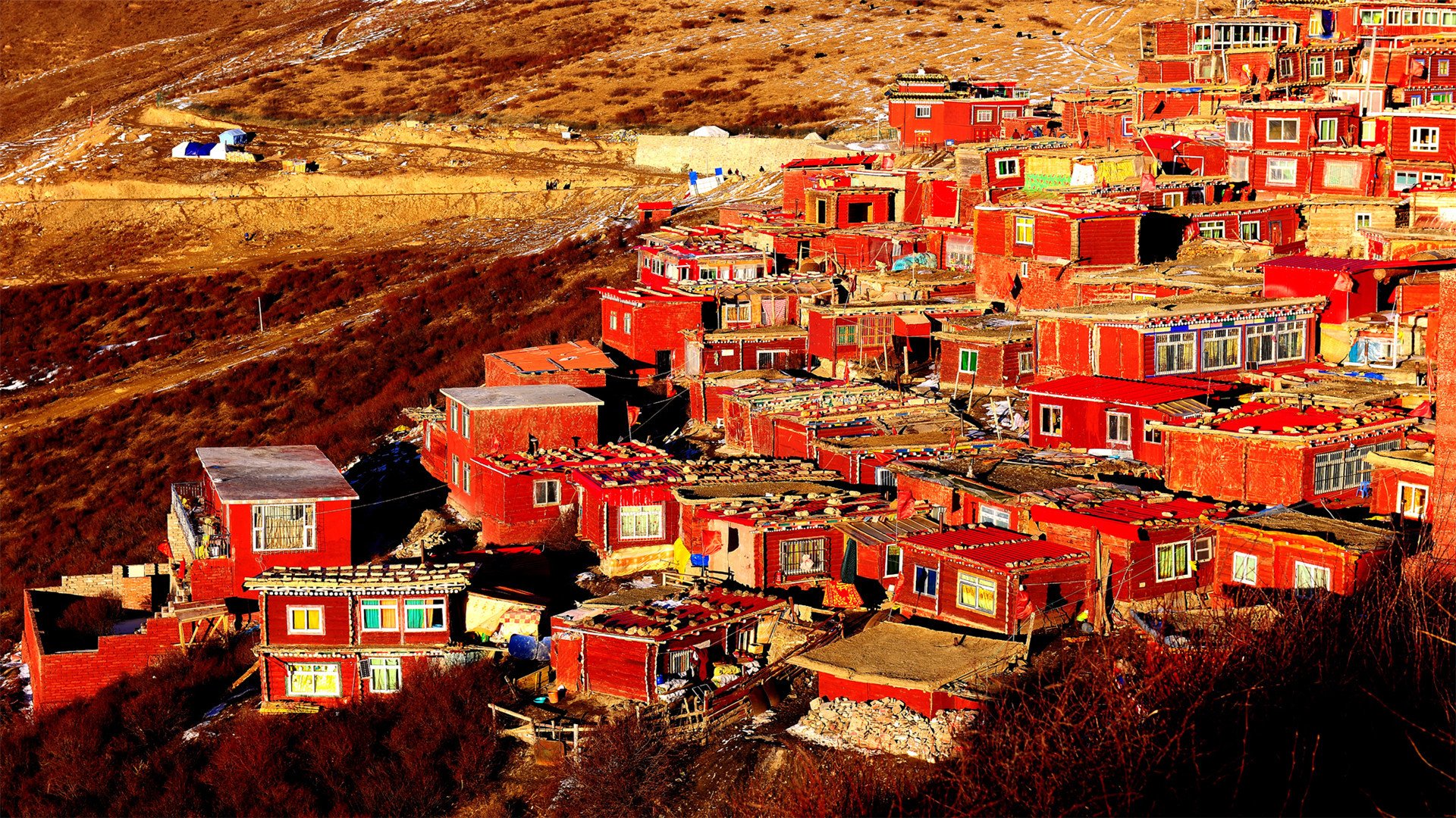 风景,城市风景,色达,美丽壮观,宽屏
