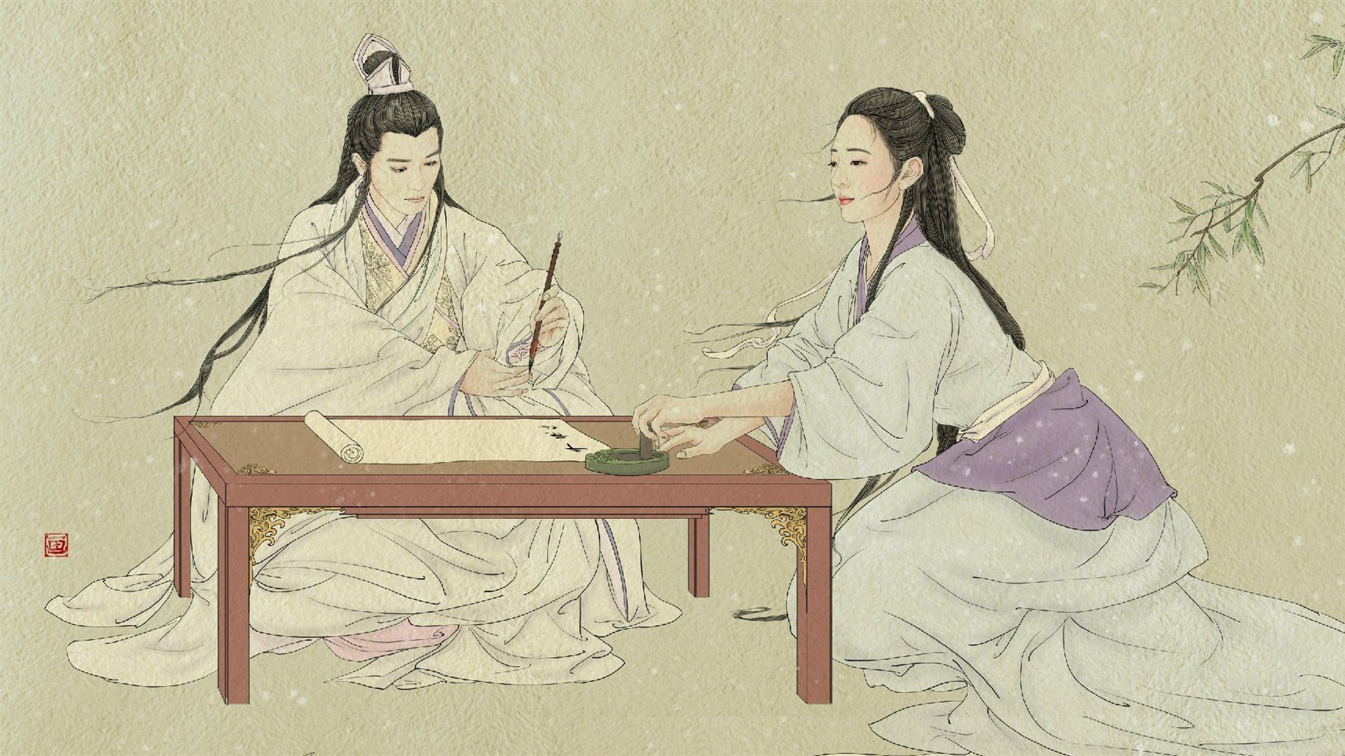 手绘,古风,花千骨,唯美