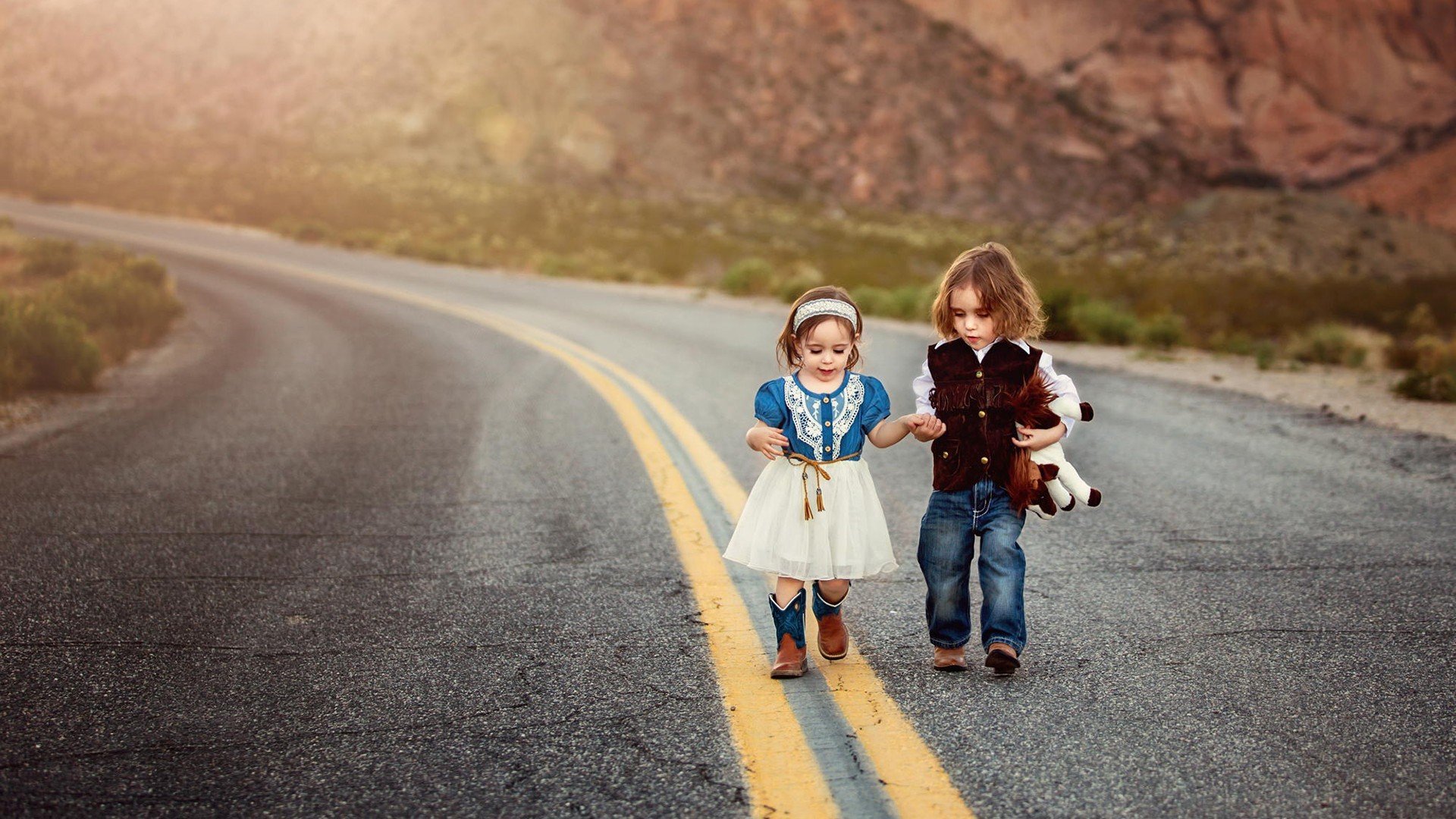 兄妹,宝贝,baby,手牵手