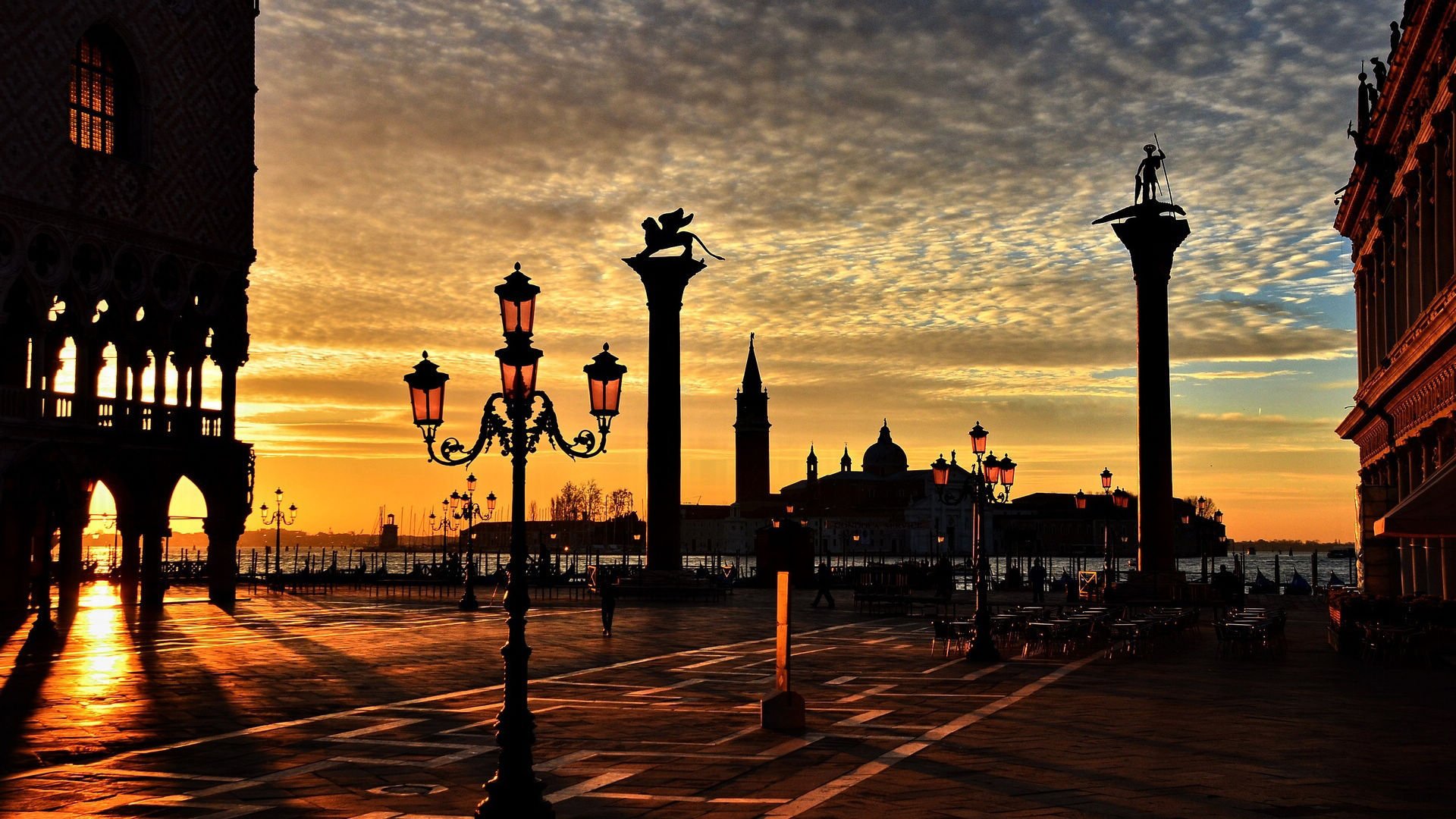 城市风景,欧洲风情,黄昏的街头,唯美壮观