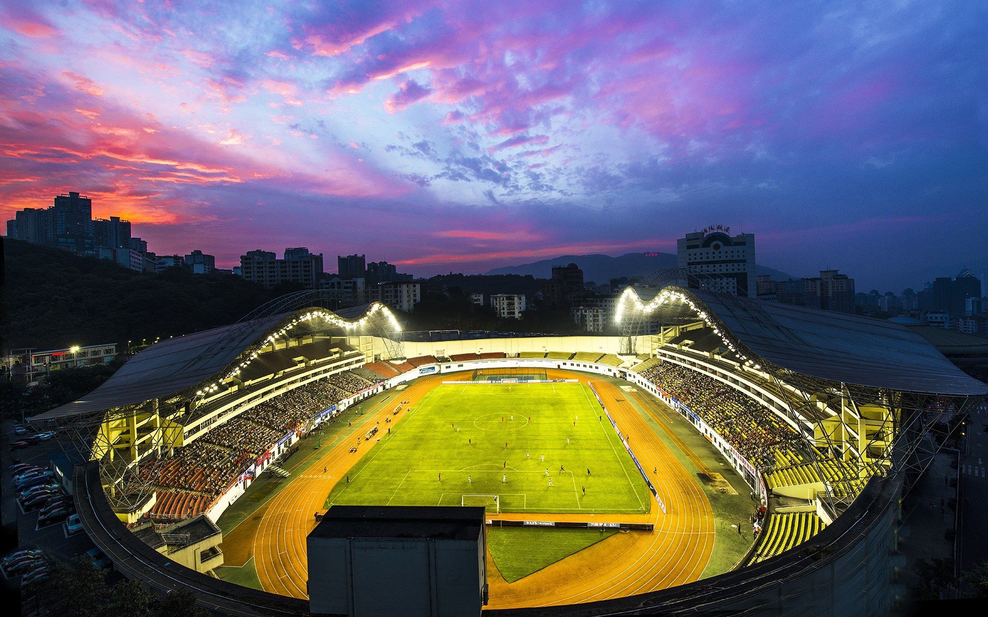 中国,重庆,涪陵,风光,风景,宽屏,足球场