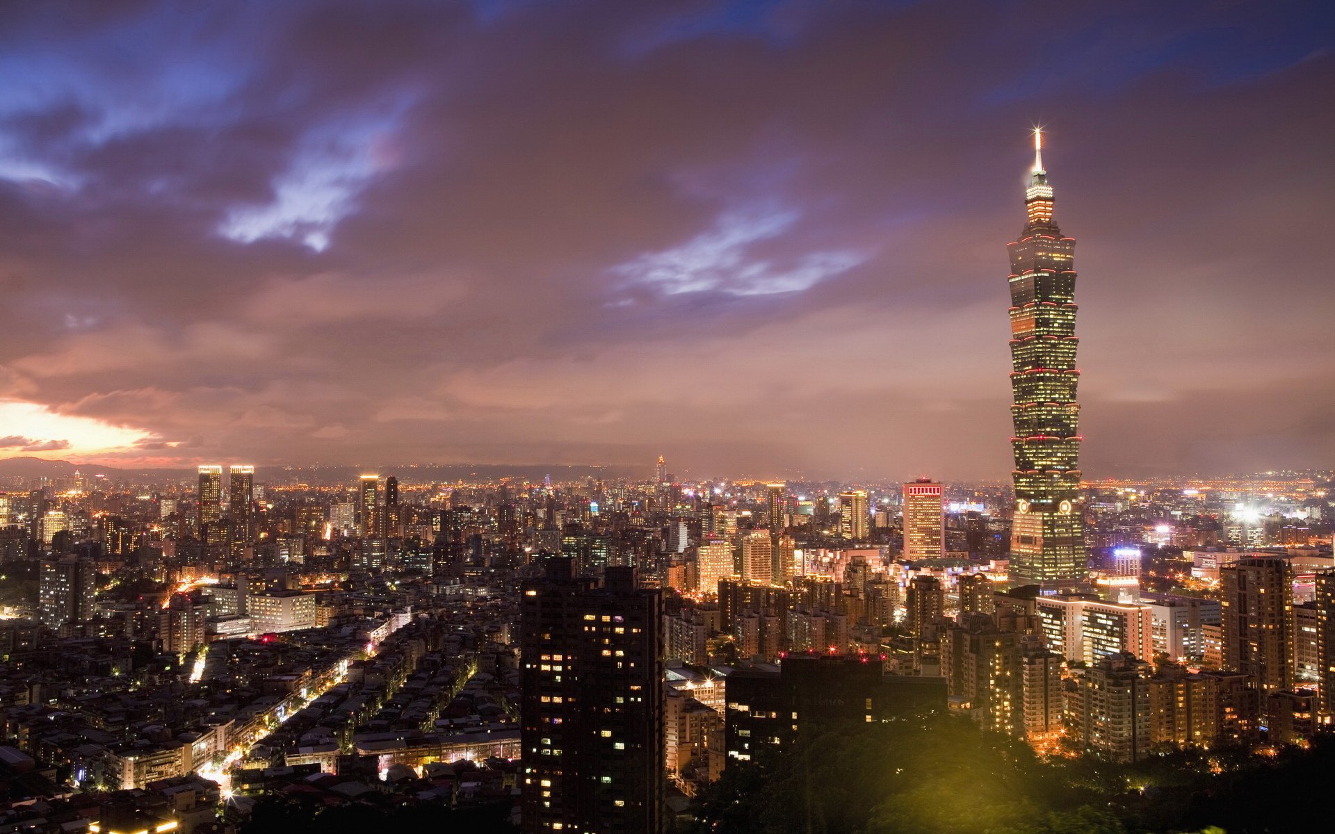 台北101,摩天大楼,夜景,风光,风景,宽屏