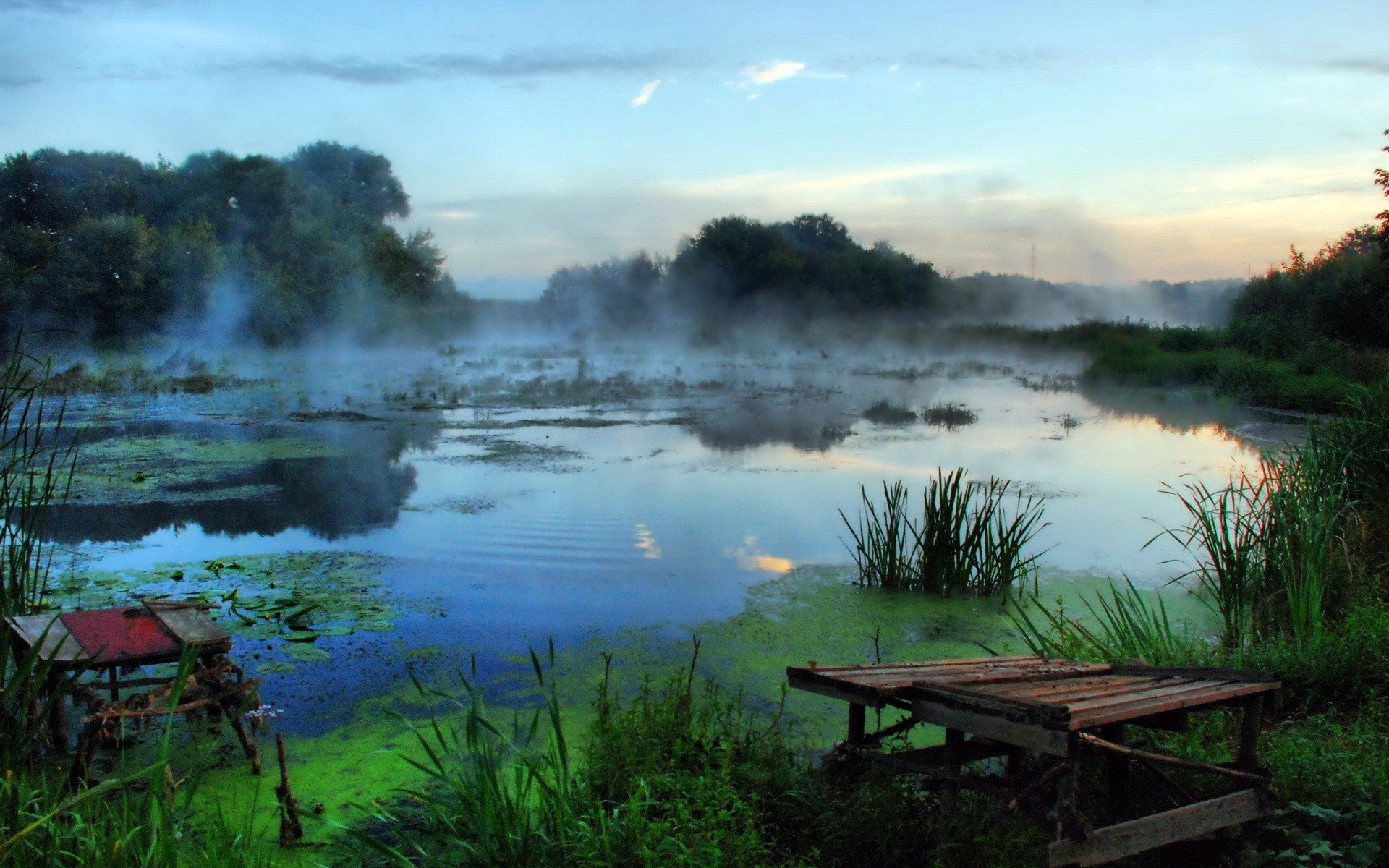 风景,烟云蒙蒙,自然风景,唯美,宽屏
