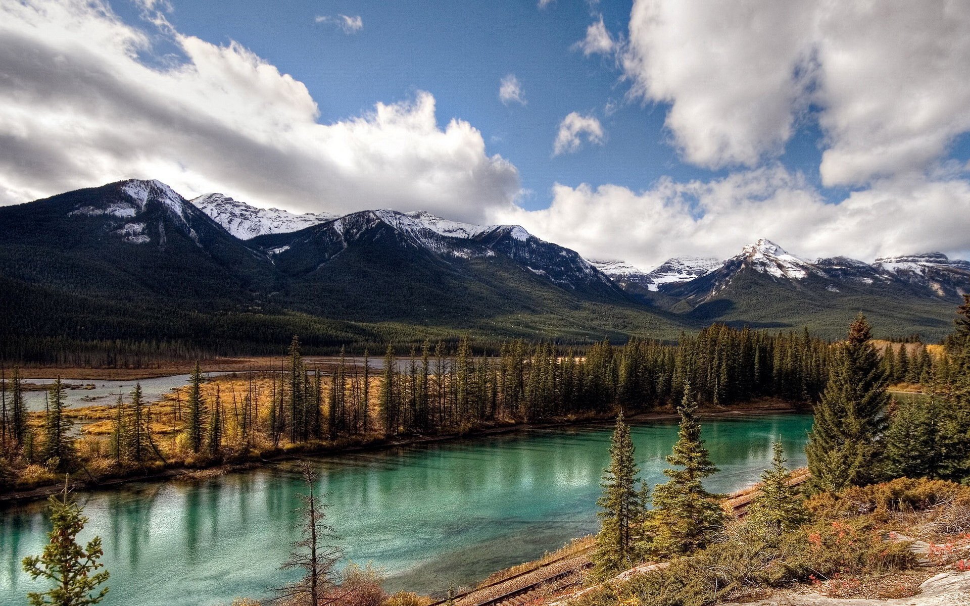 加拿大,班夫,国家公园,宽屏,风光,风景