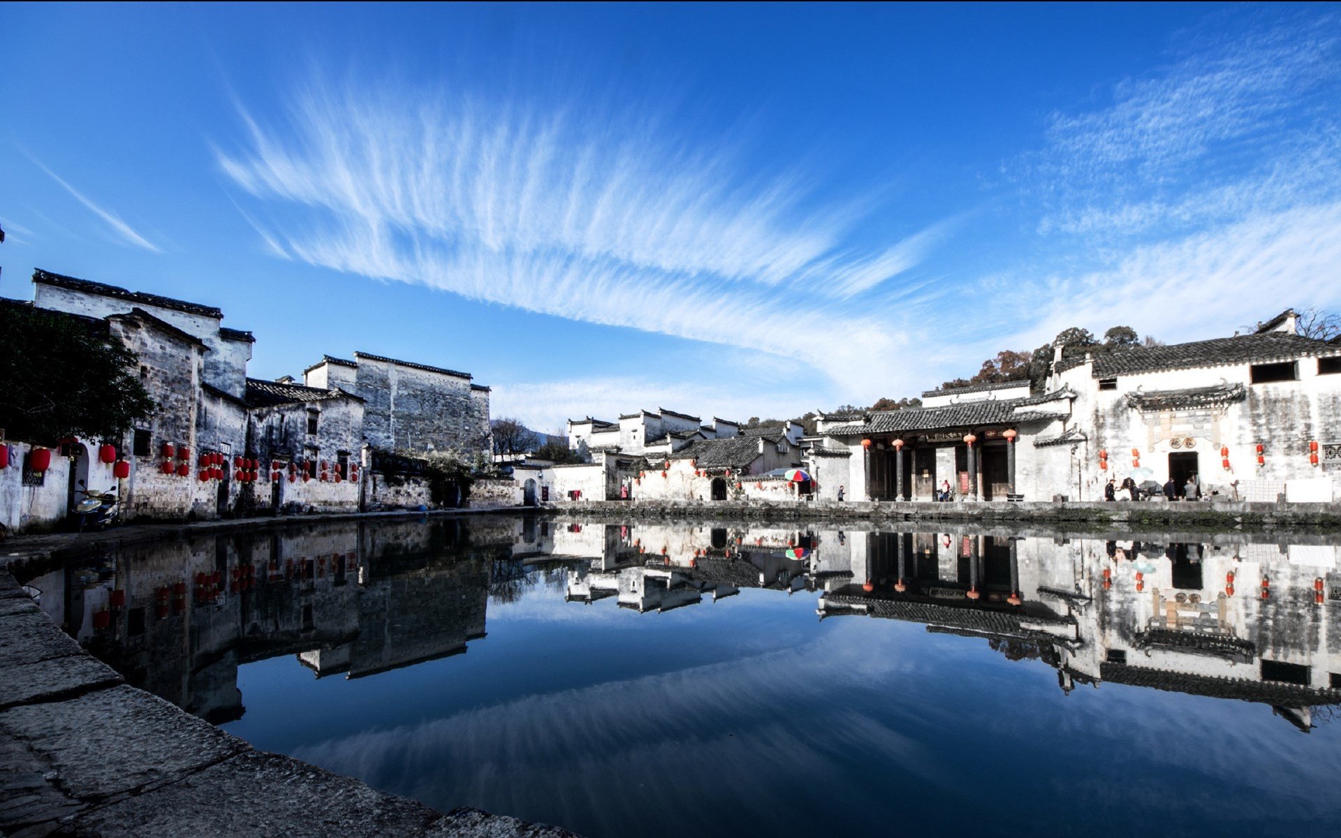 风景,徽州,徽州初冬,宁静小镇,宽屏