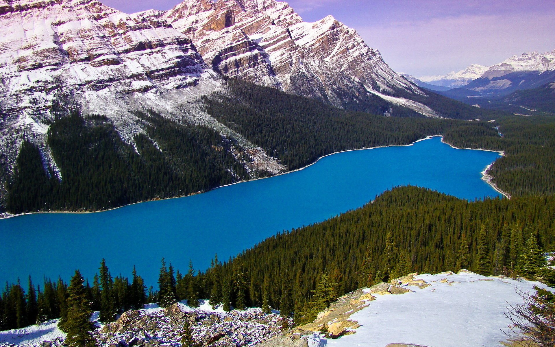 加拿大,班夫,国家公园,宽屏,风光,风景