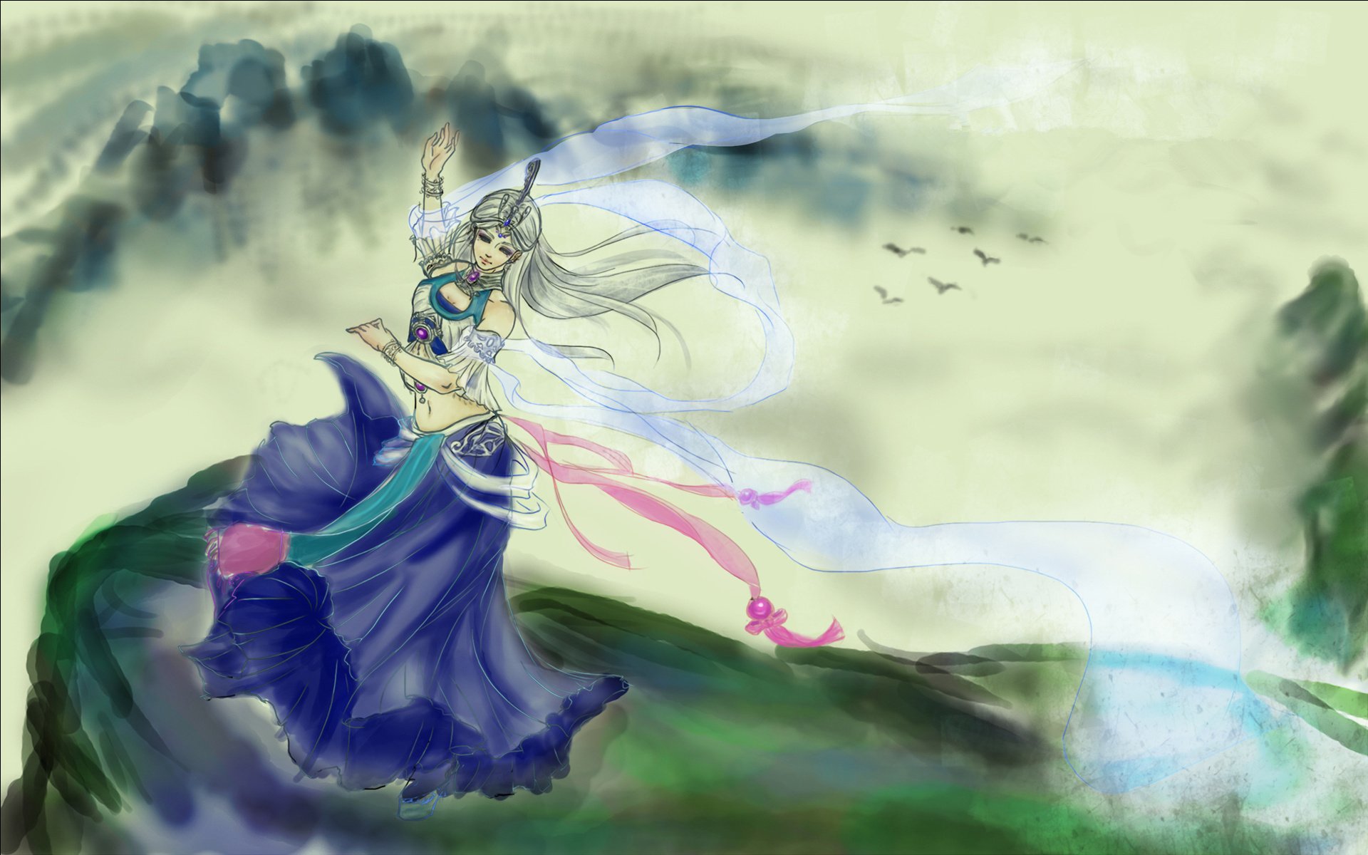 秦时明月,奇幻,水墨风,雪女,雪姬,墨家,动漫