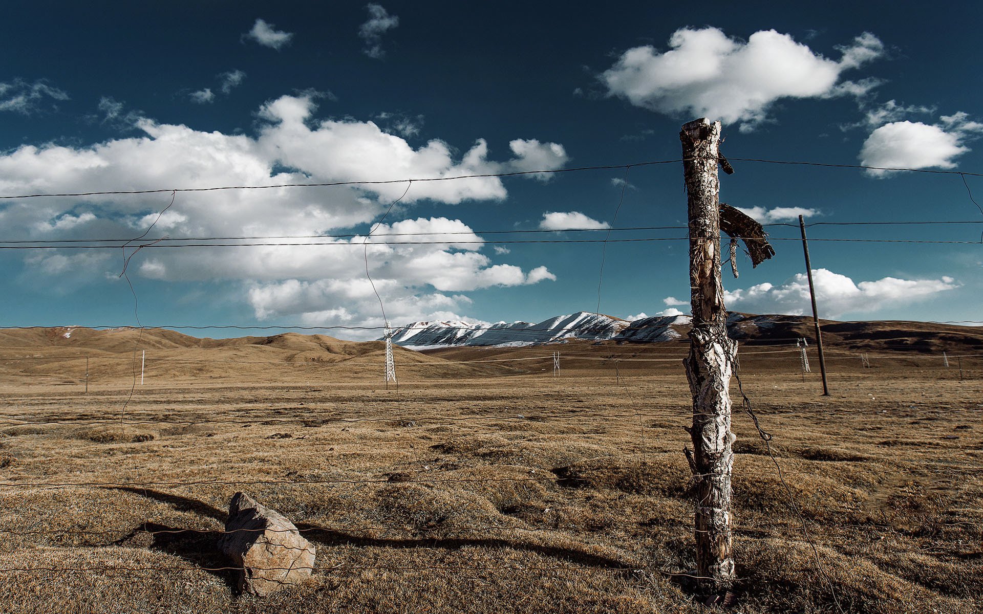 风景,蓝天白云,苍茫大地,宽屏