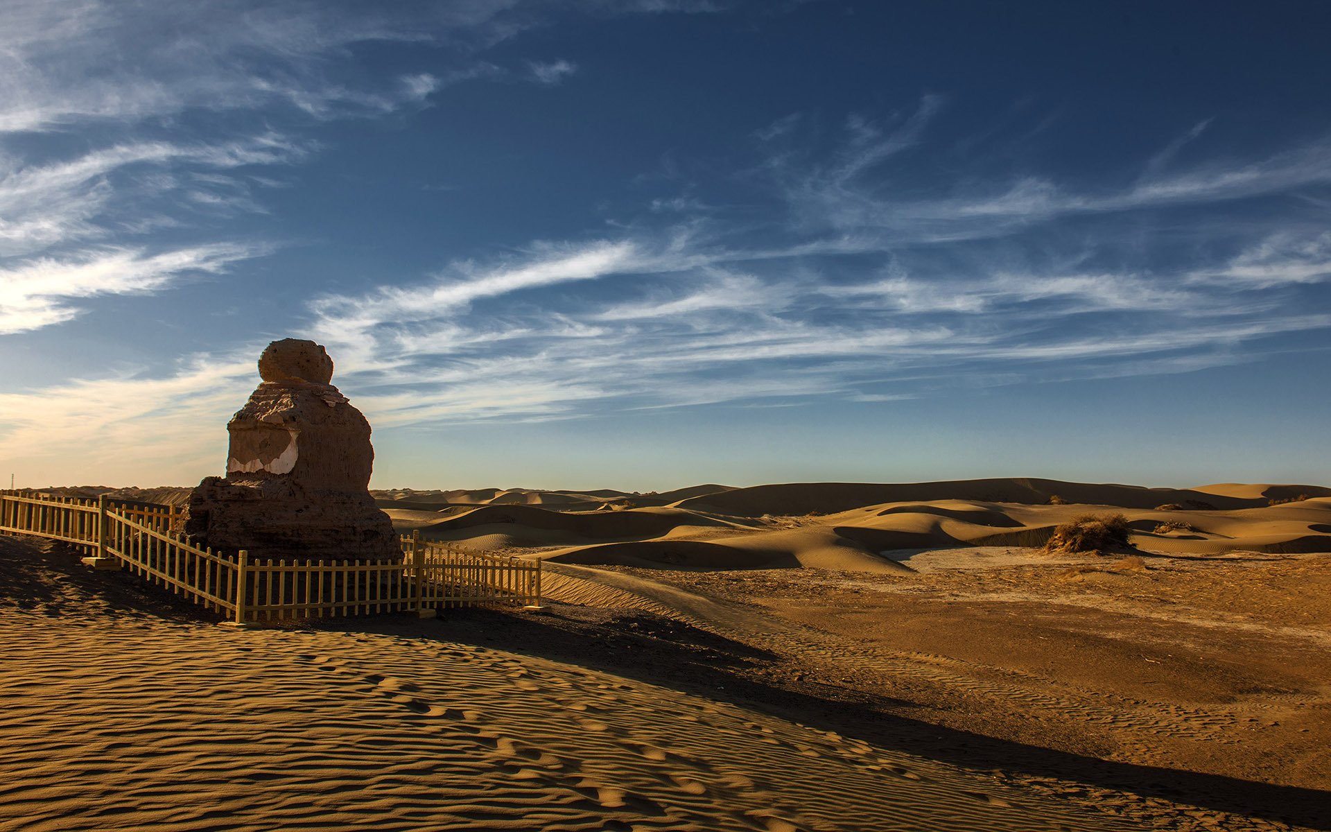 风景,大漠孤云,美丽壮观,宽屏
