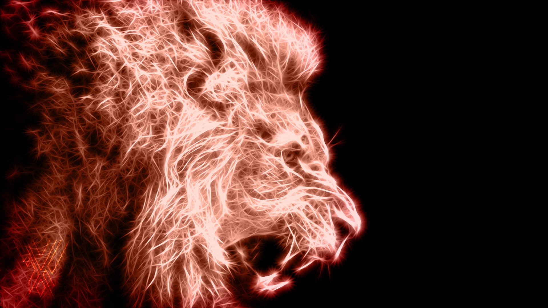 艺术,创意,狮子,猛兽,火焰