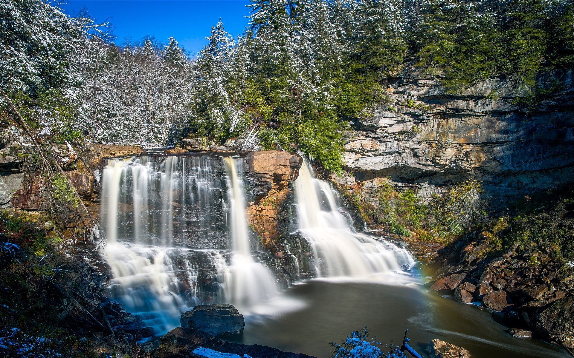 风景,高山流水,自然美景,宽屏