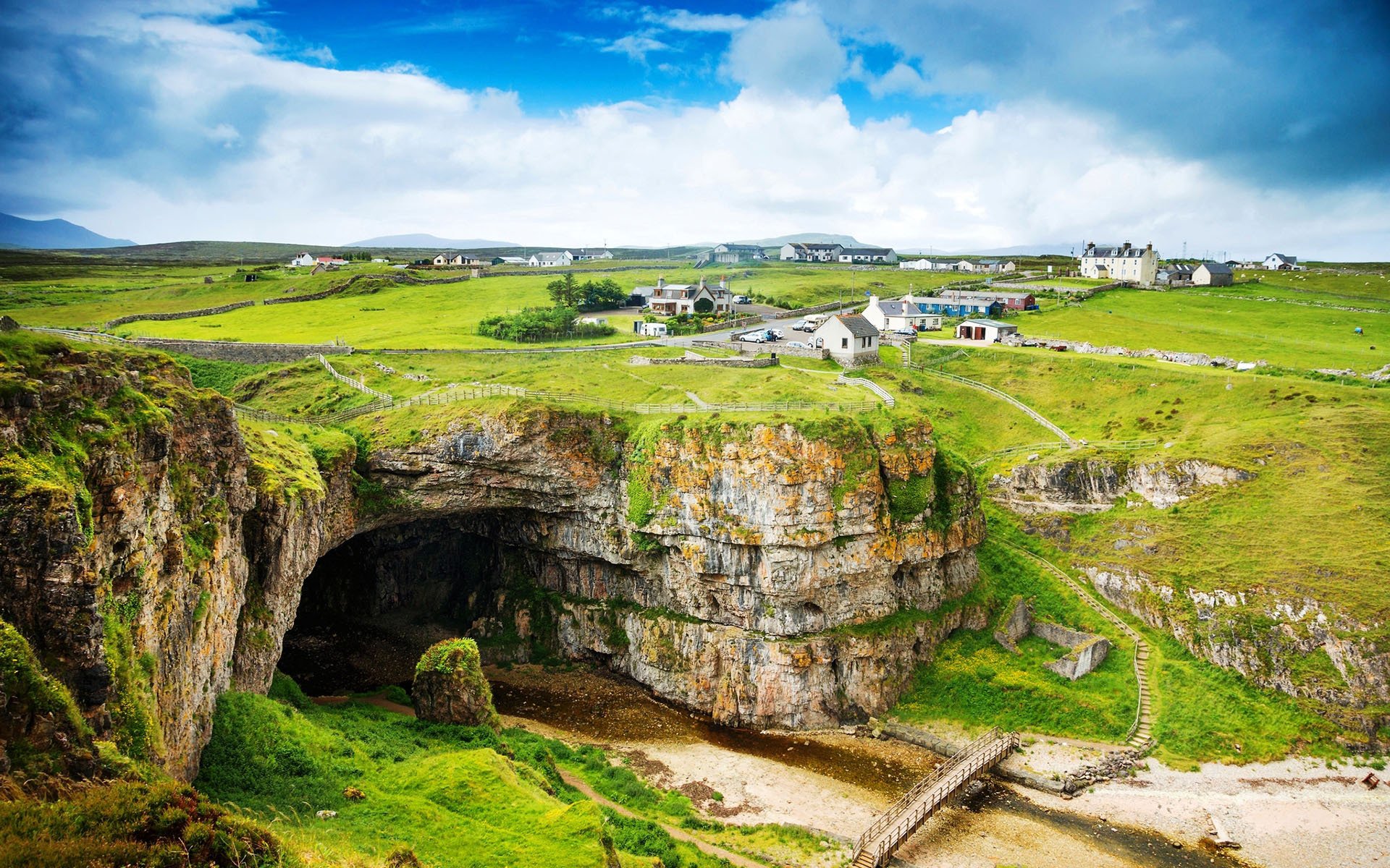 风景,世外桃源,蓝天白云,绿草如茵,和谐美丽