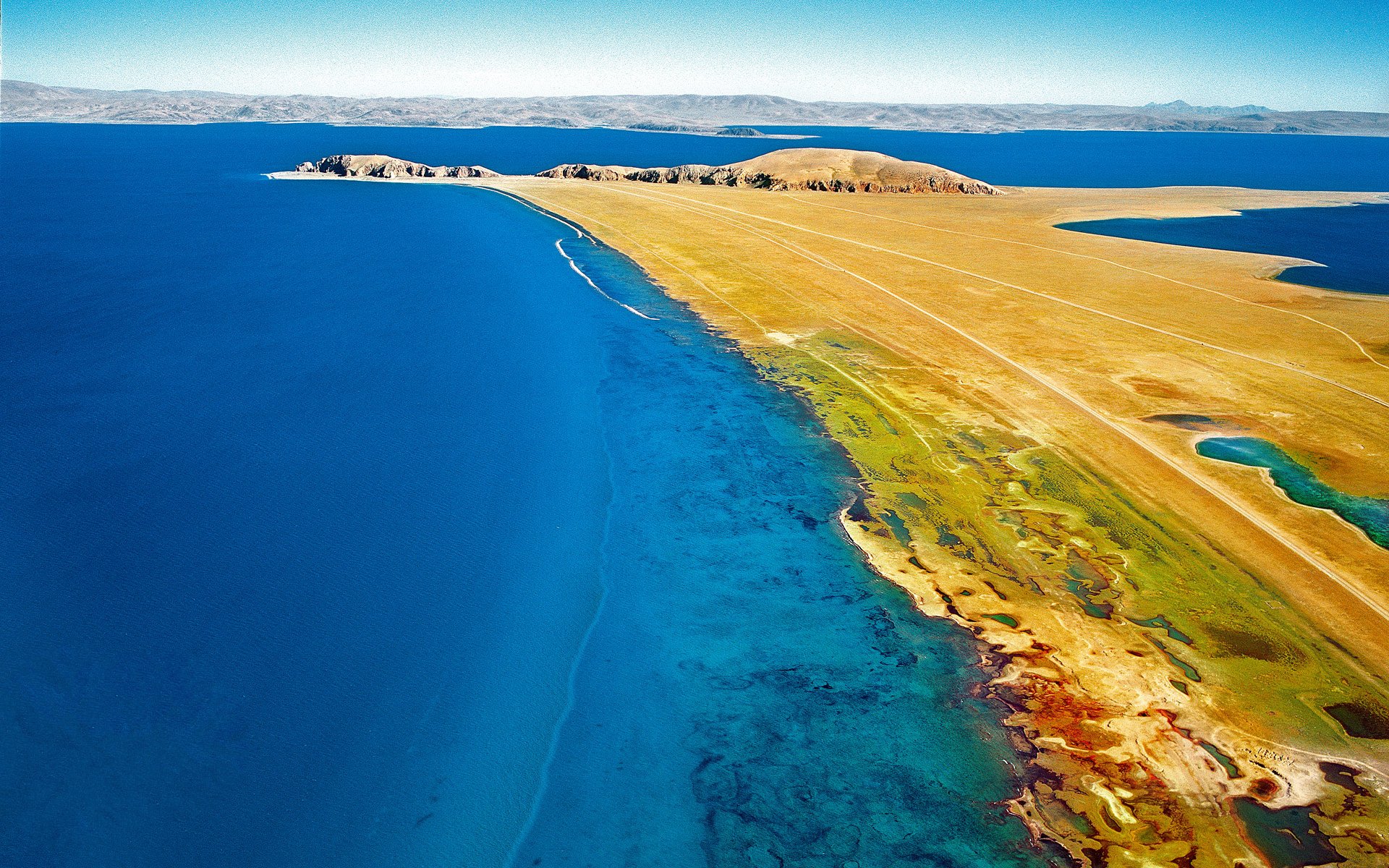 风景,大海,金色海岸线,美丽壮观,宽屏