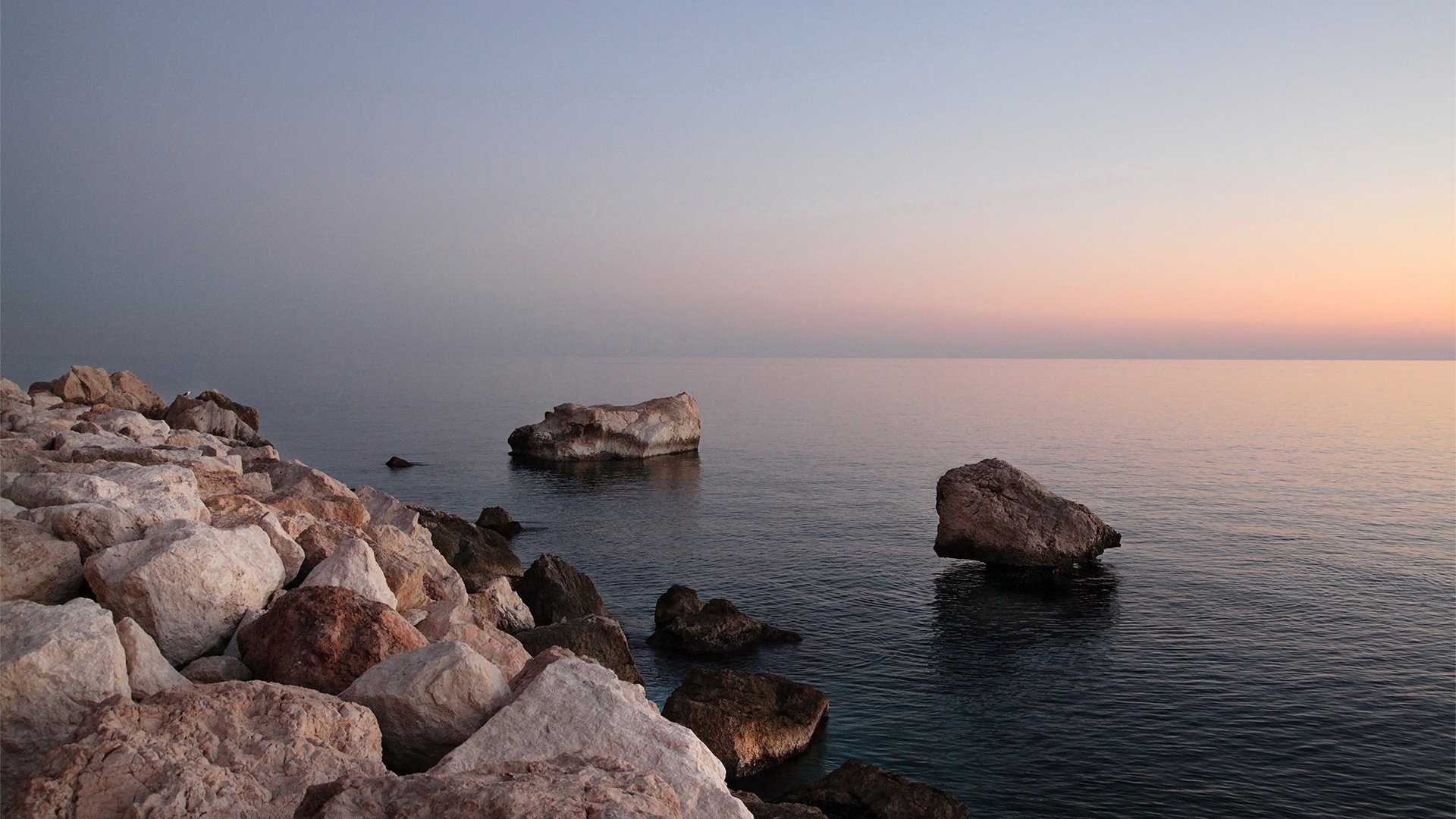 大海,海水,礁石,海边,落日,夕阳