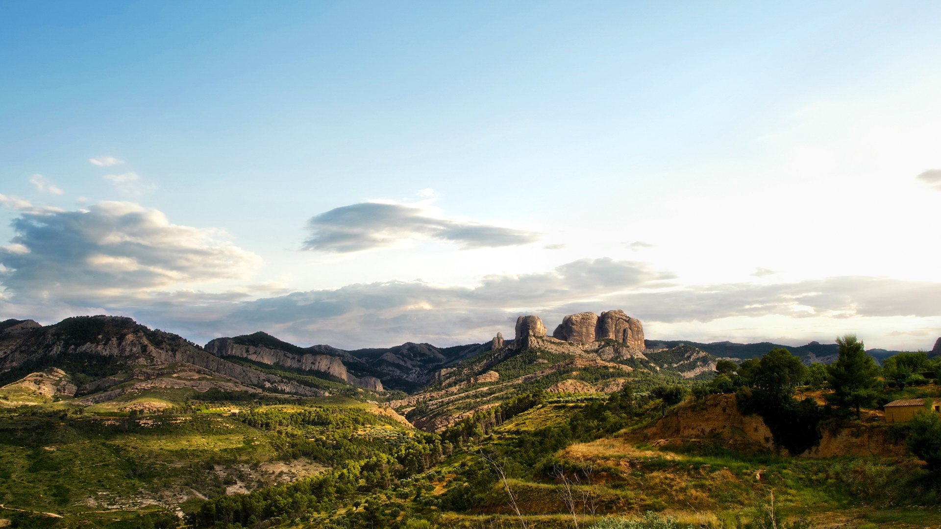 青山,白云,风景