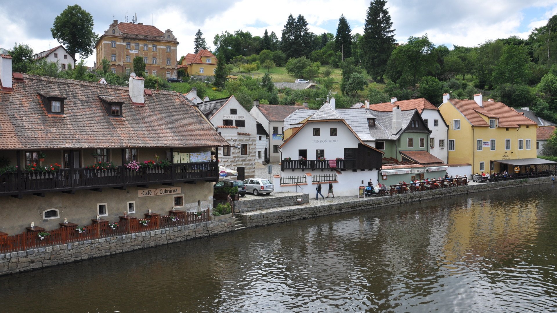 风景,欧洲风情,捷克CK童话小镇,唯美,宽屏
