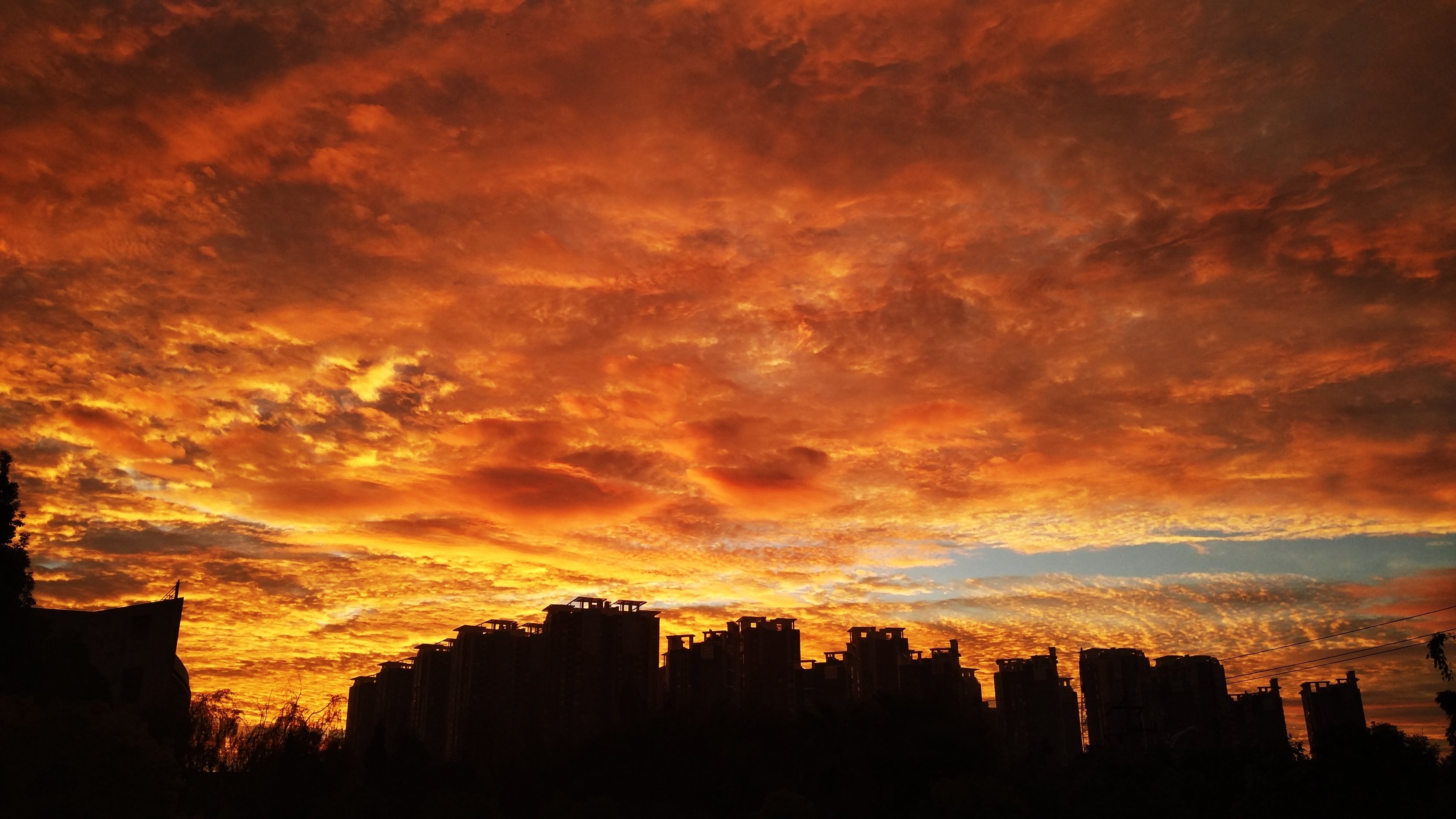 自然,黄昏,晚霞