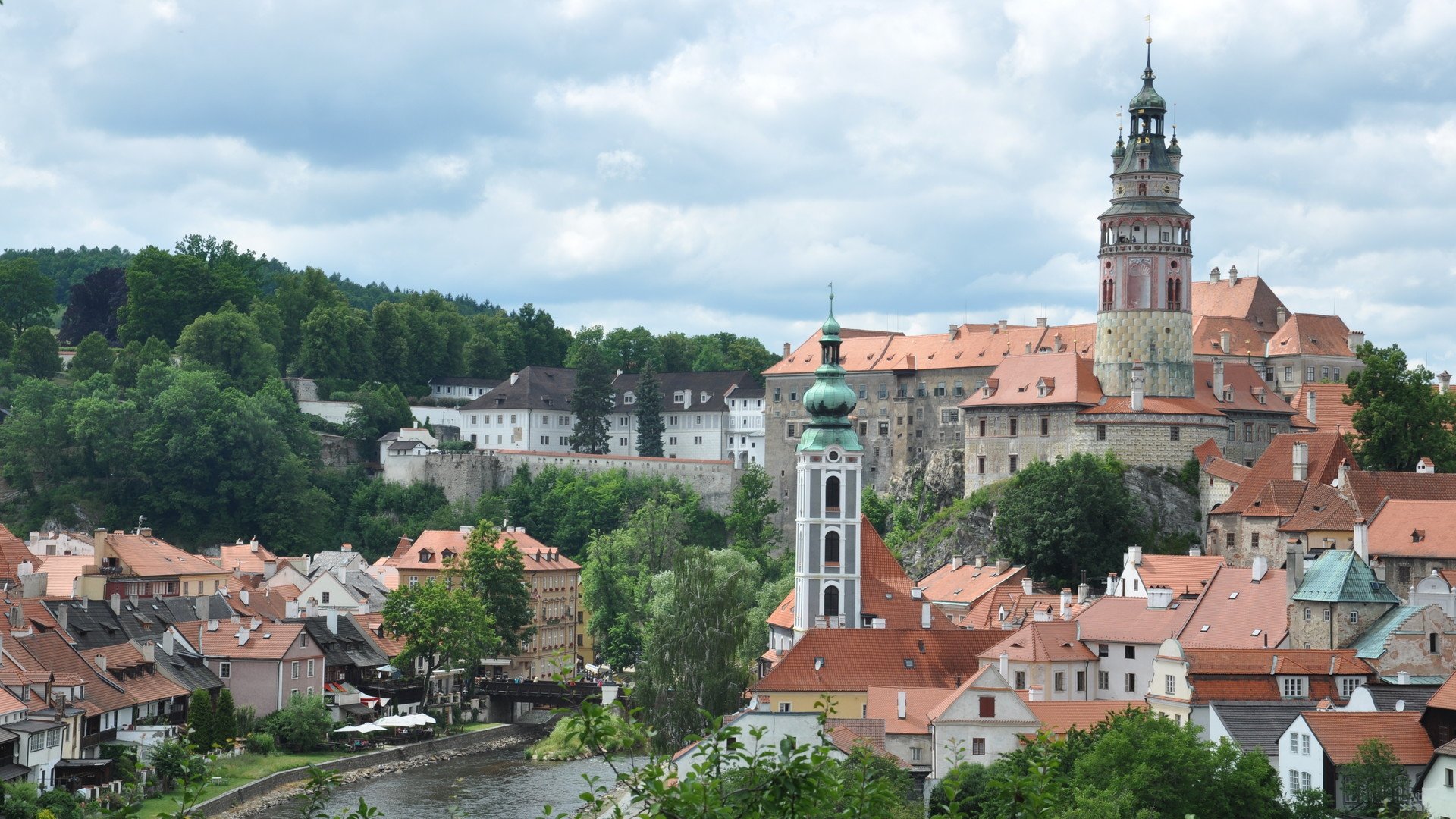 风景,欧洲风情,捷克CK童话小镇,唯美,宽屏