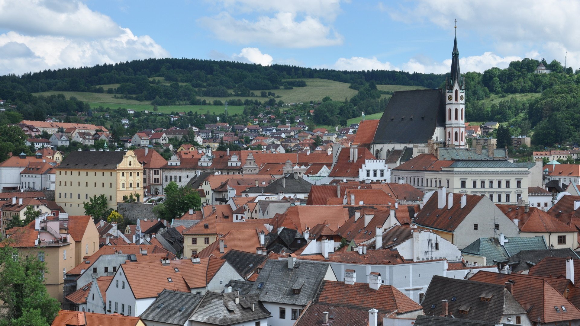 风景,欧洲风情,捷克CK童话小镇,唯美,宽屏