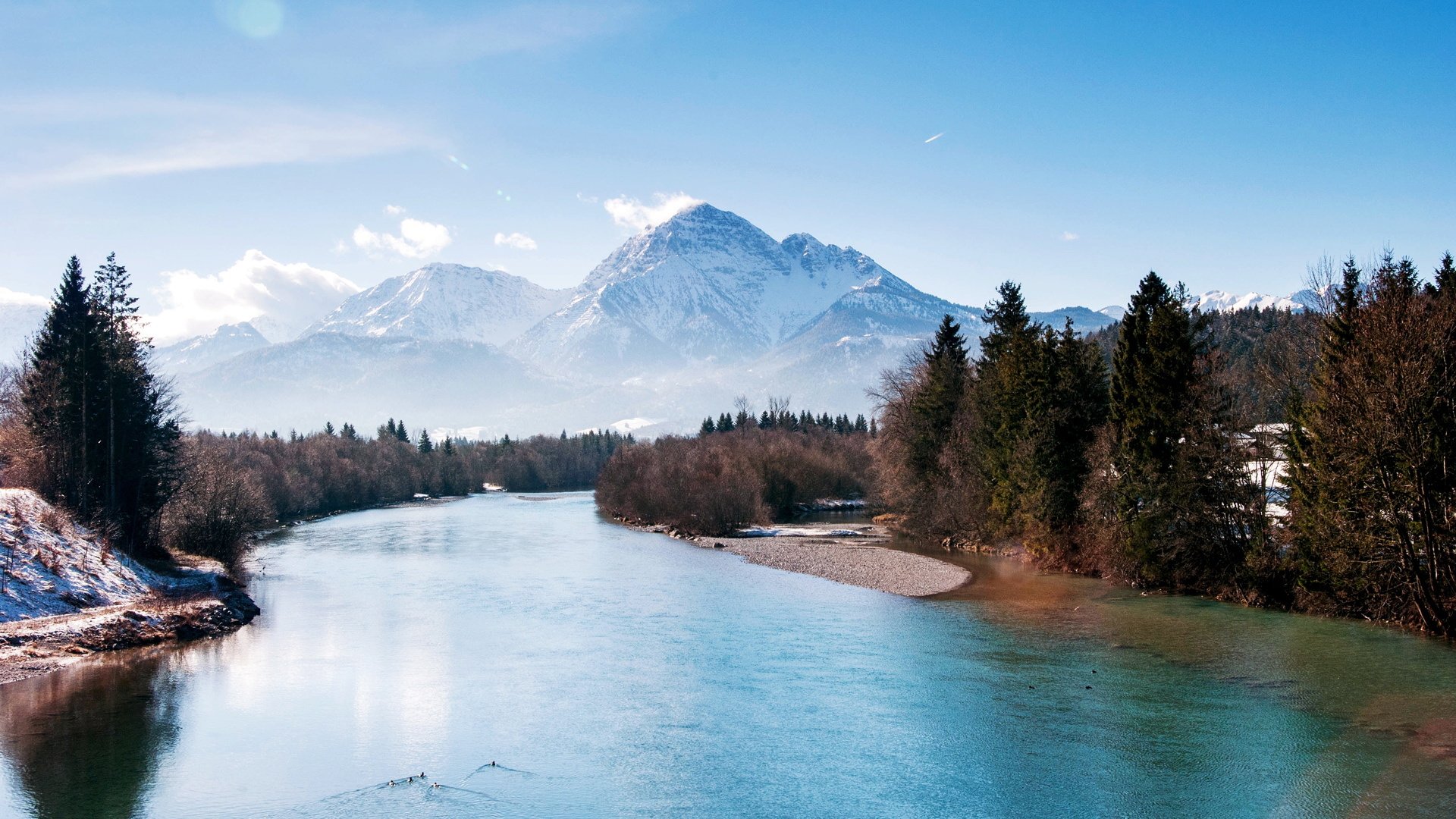 风景,风光,雪山,江河,树林