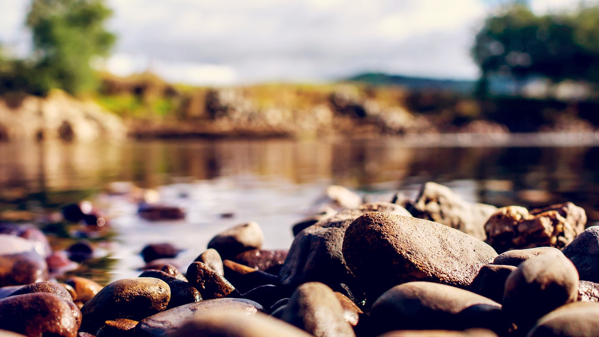 溪流,石头,美景
