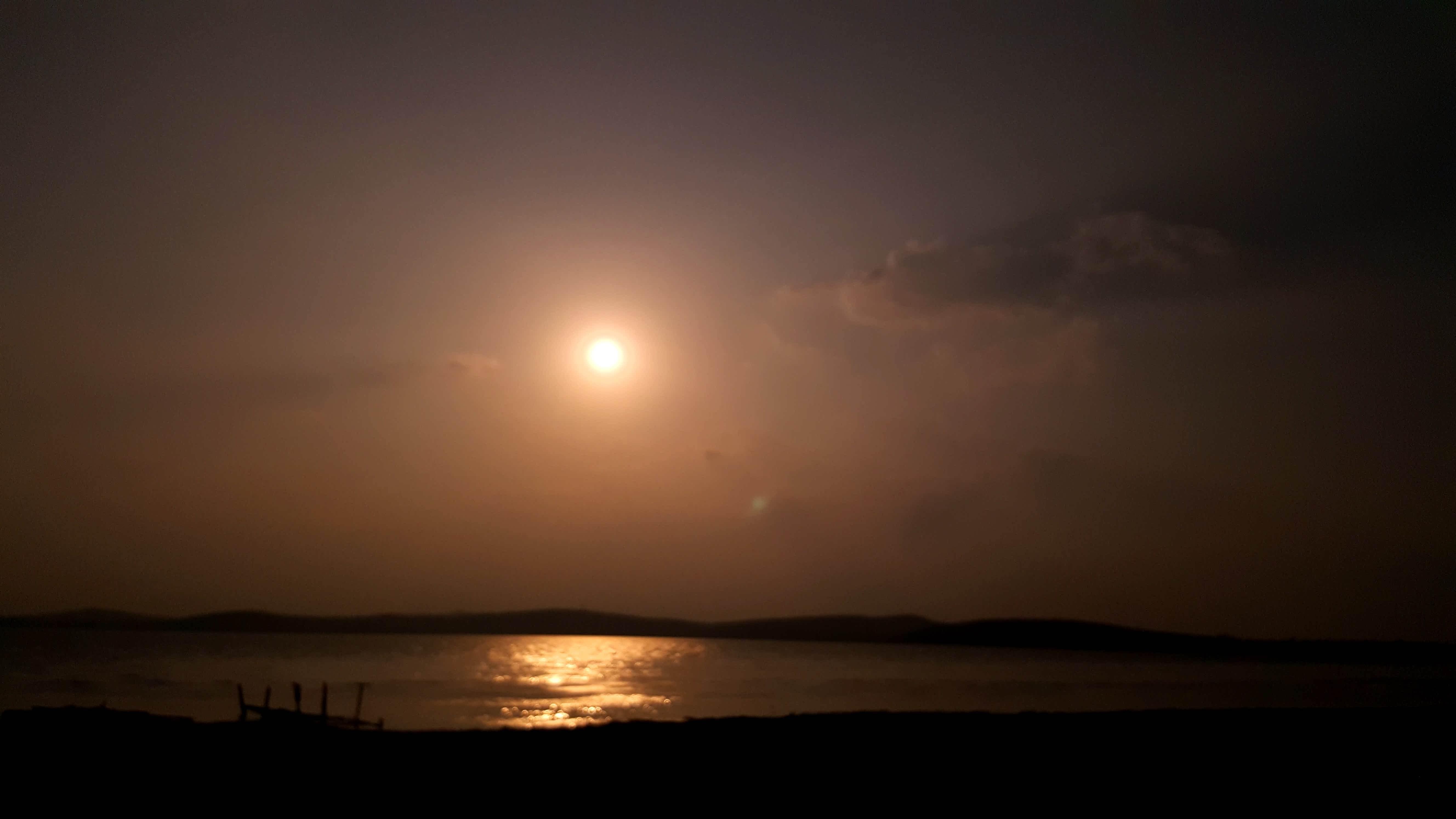 夕阳,日落,大海