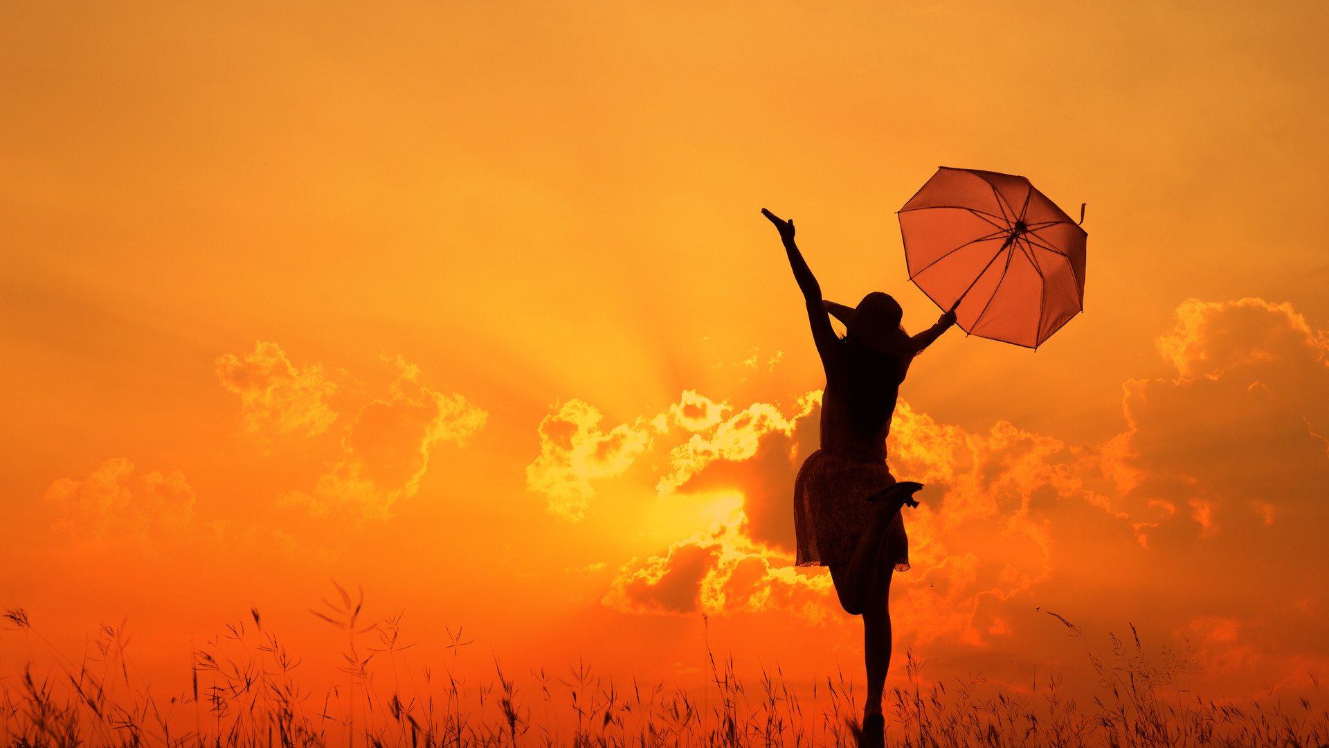 美女,雨伞,唯美,雨中美女,可爱