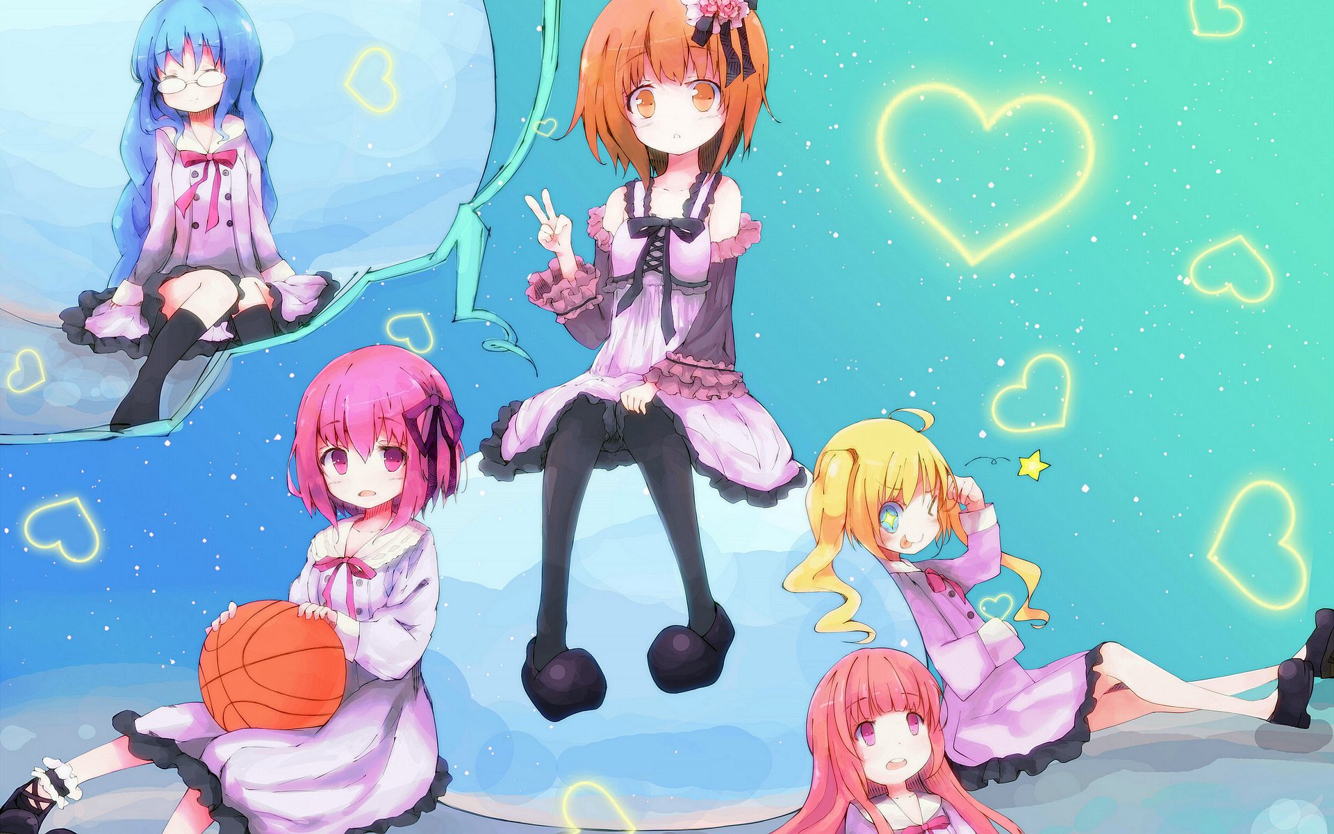 动漫,萌妹子,小萝莉,呆萌可爱,宽屏