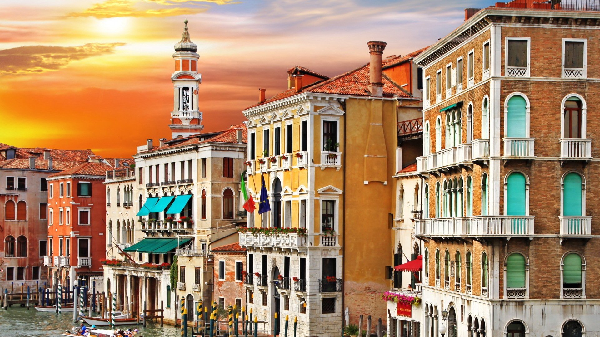 风景,威尼斯,水城,美丽壮观,宽屏