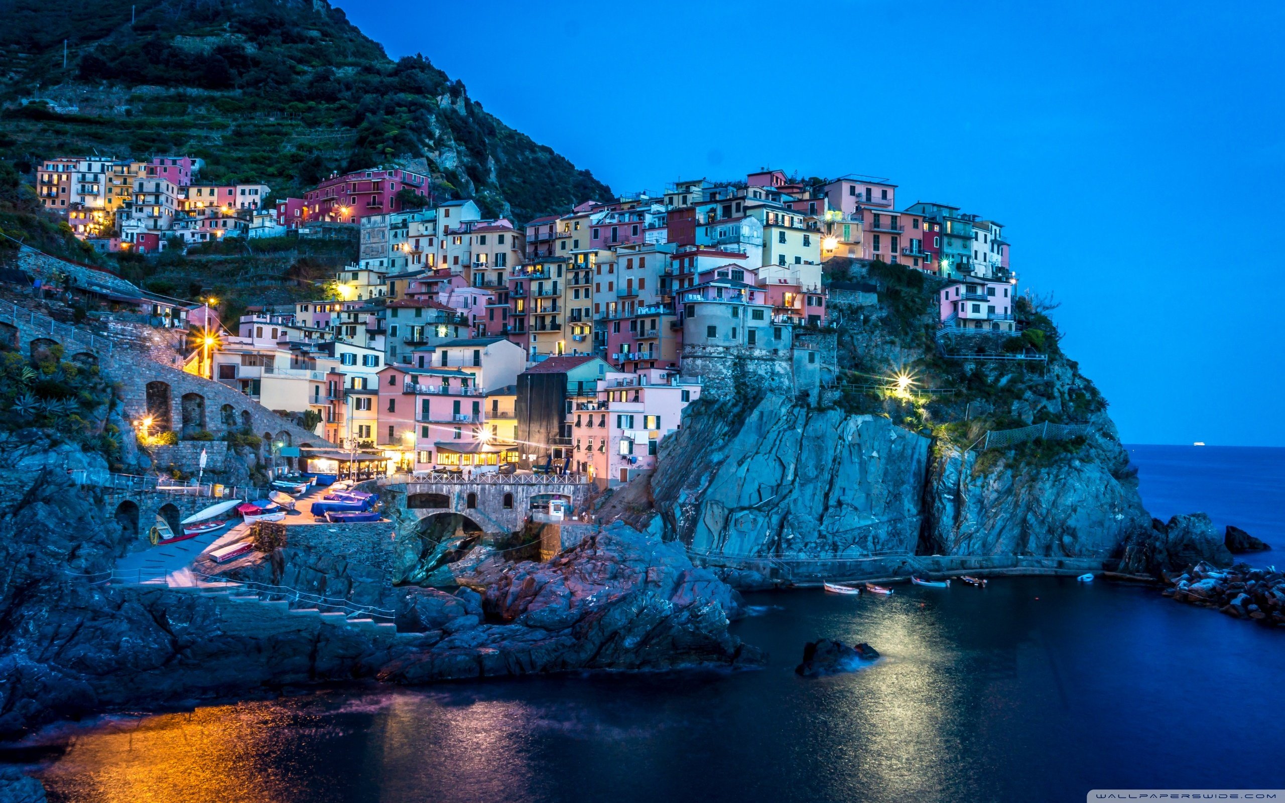 风景,海边小镇,宁静美好,宽屏