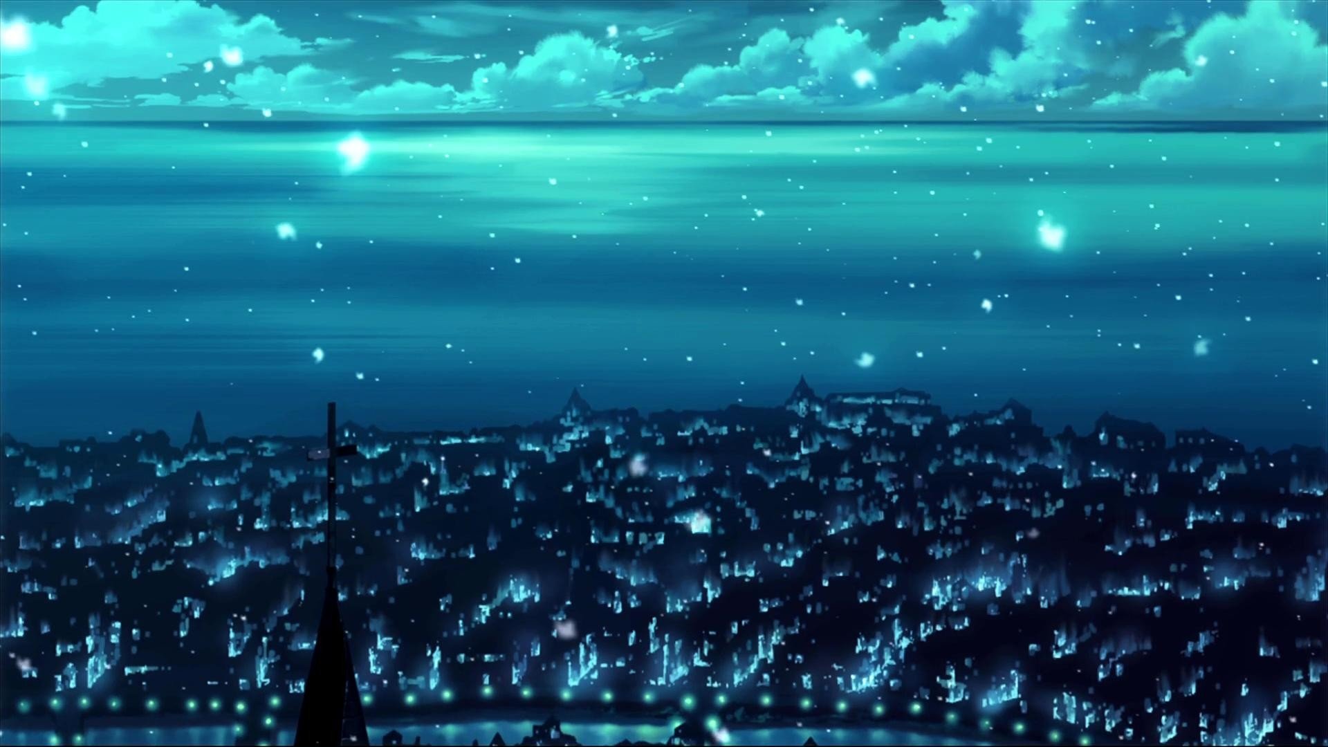 动漫风景,唯美城市