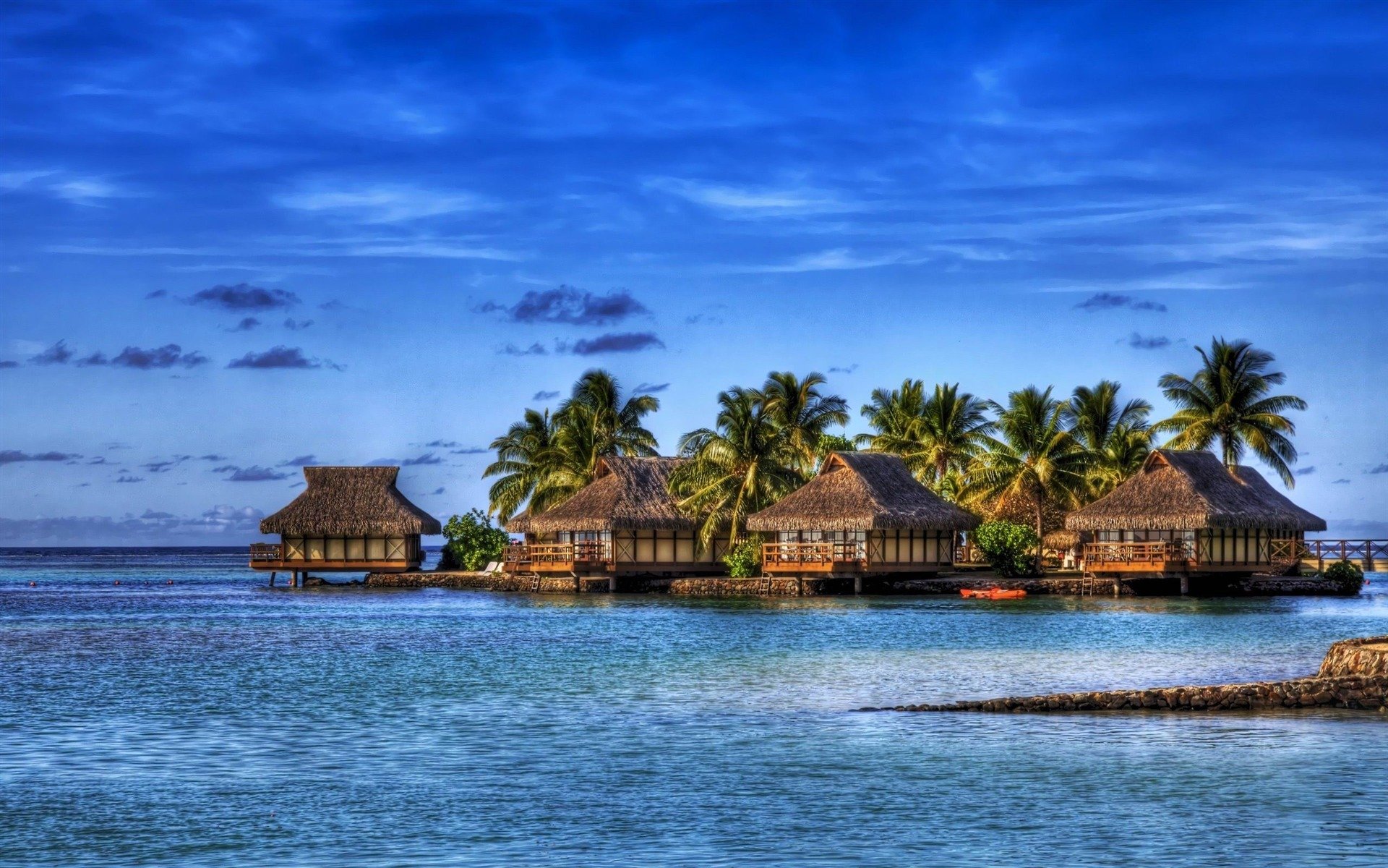 风景,蔚蓝大海,马尔代夫,景色怡人,宽屏