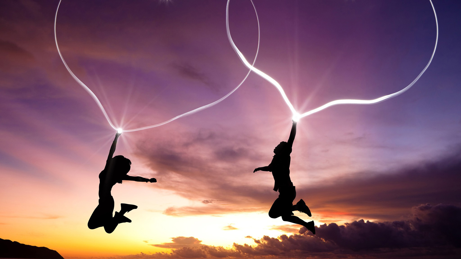 心动创意,闪电,爱心,情侣