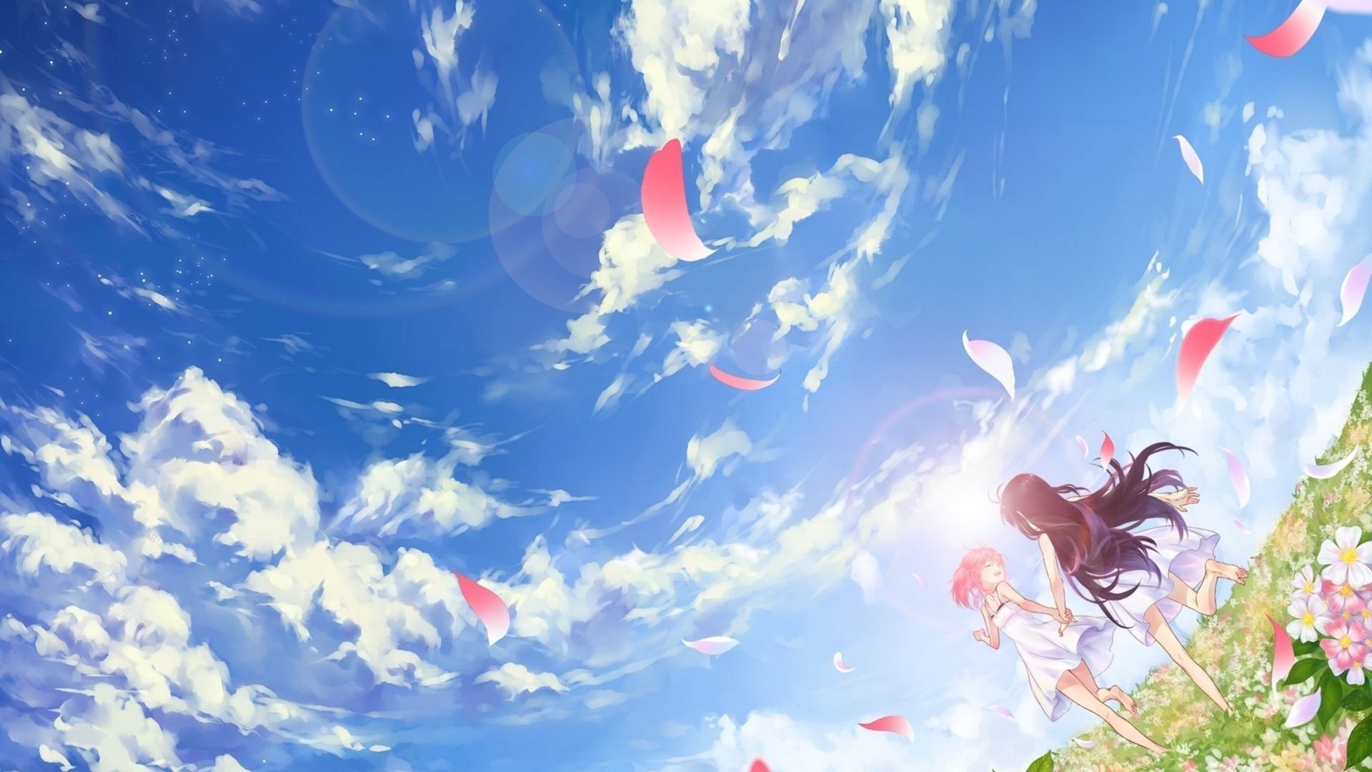 动漫风景,唯美少女