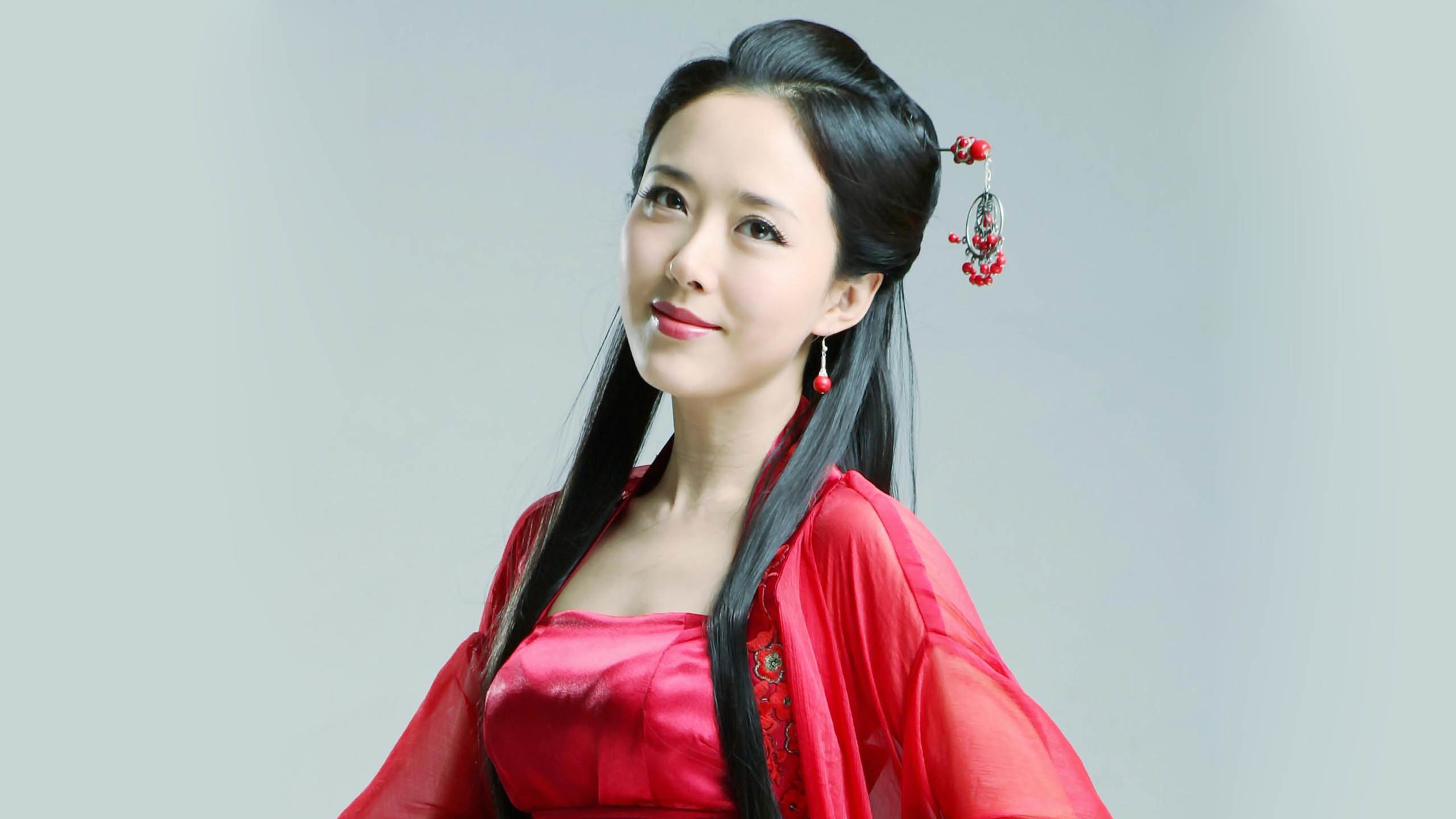 文艺古风,唯美写真,红色汉服