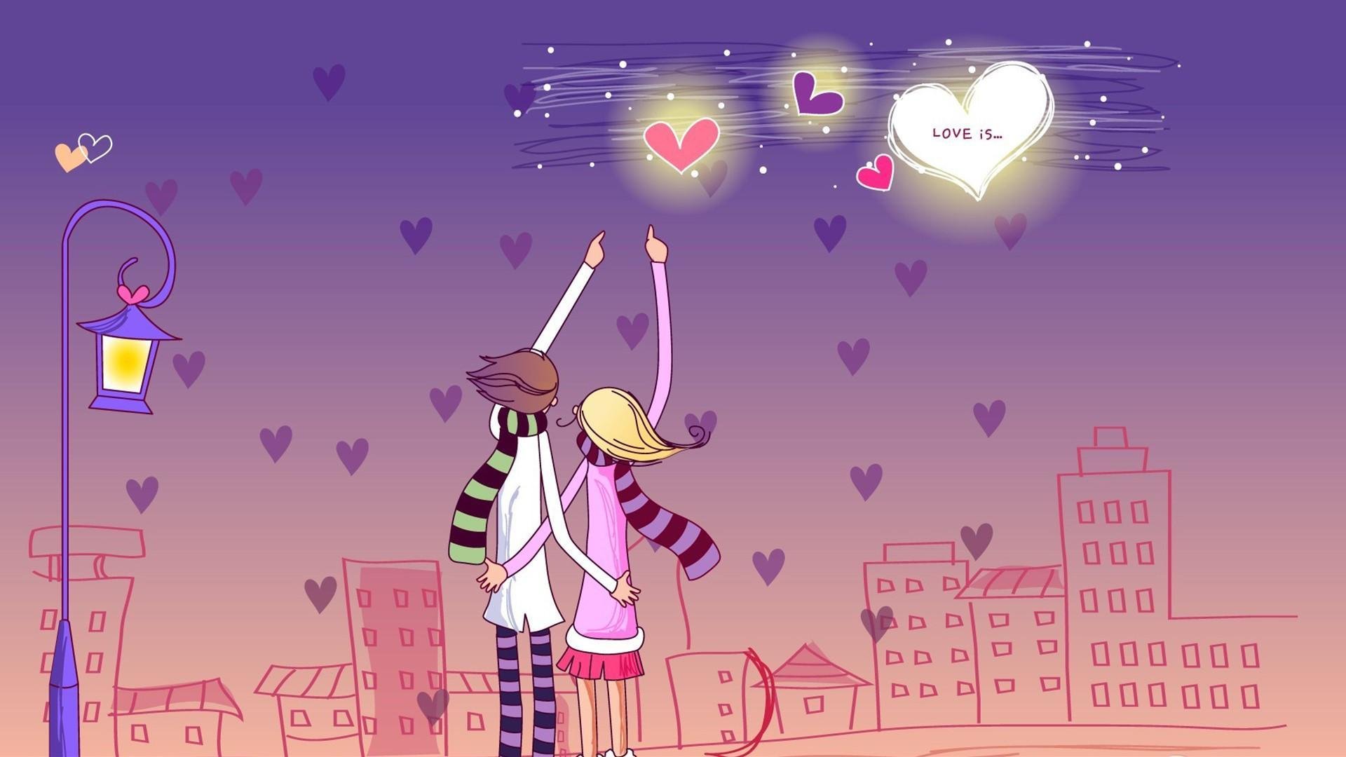 唯美温馨,卡通,情侣