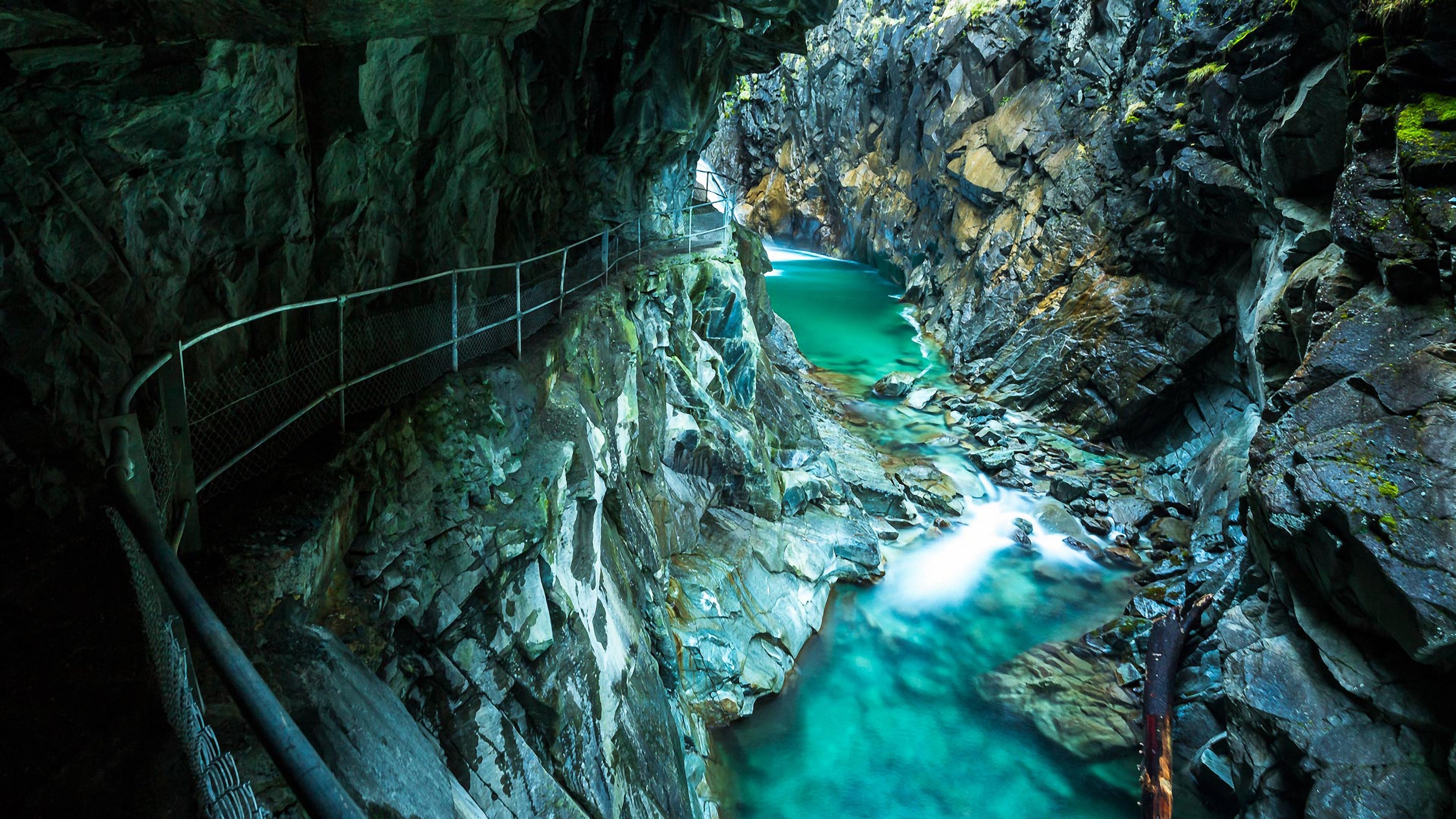 风景,山谷,溪流