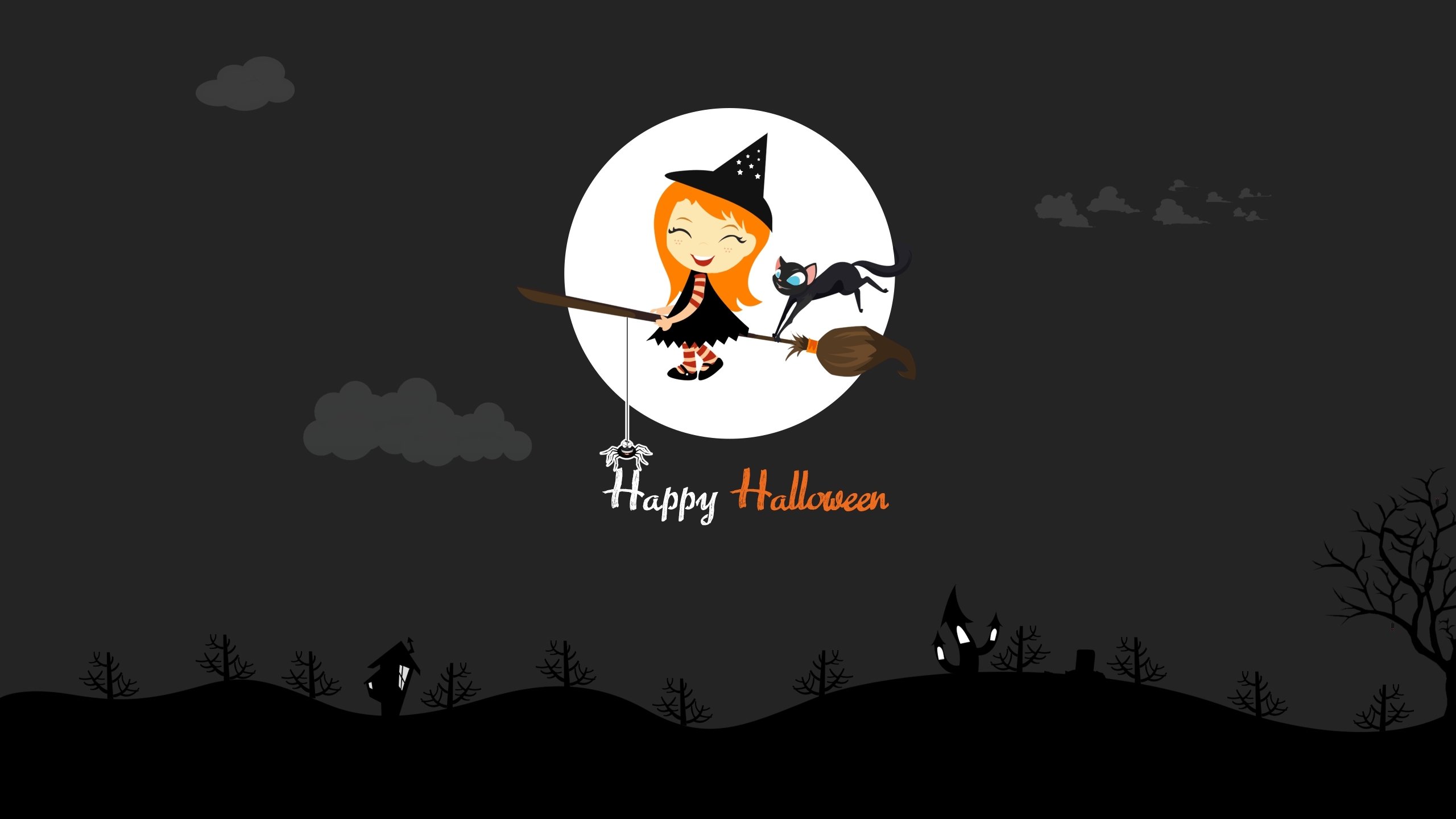 万圣节,女巫,黑猫,卡通