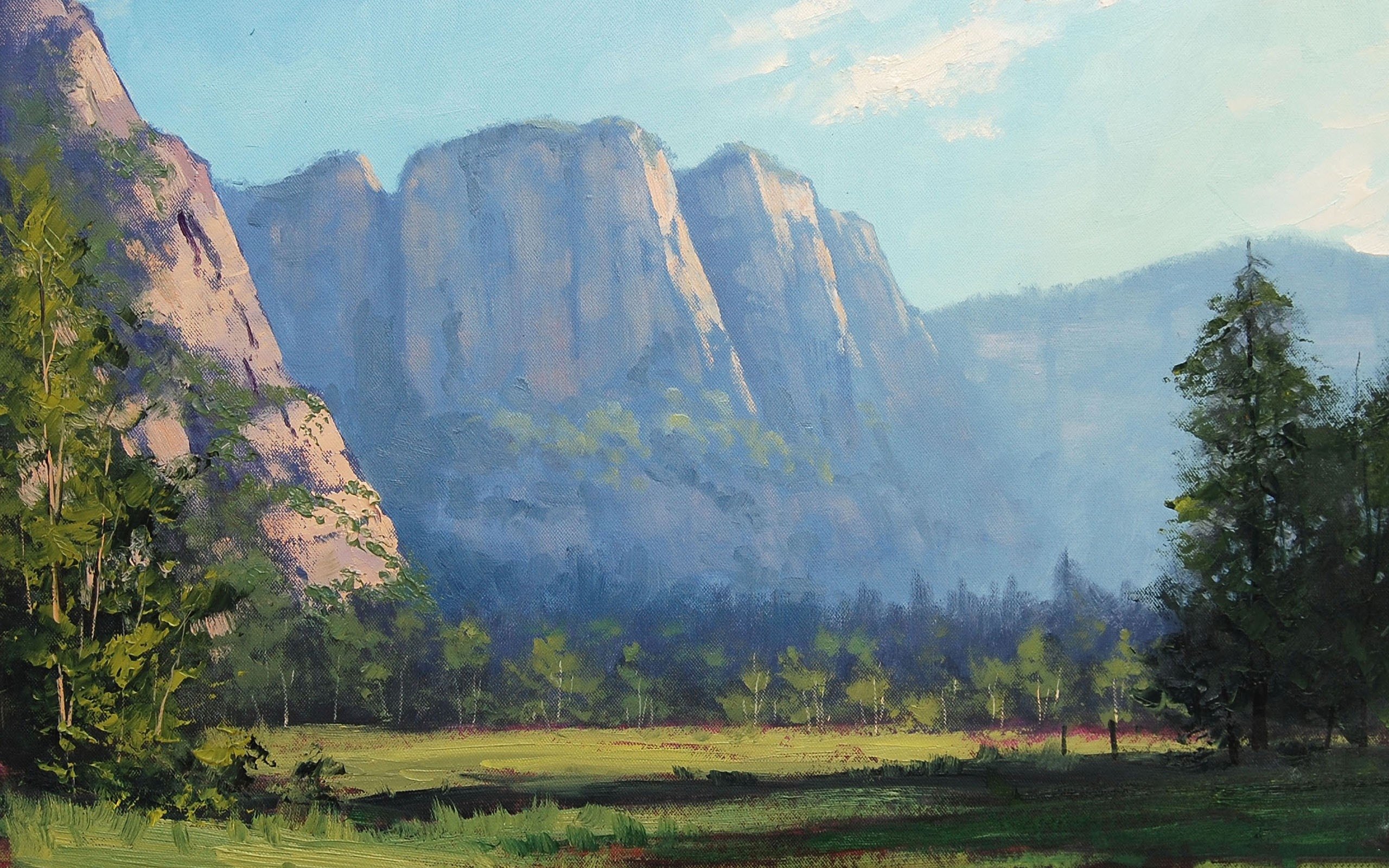 插画,油画,风景