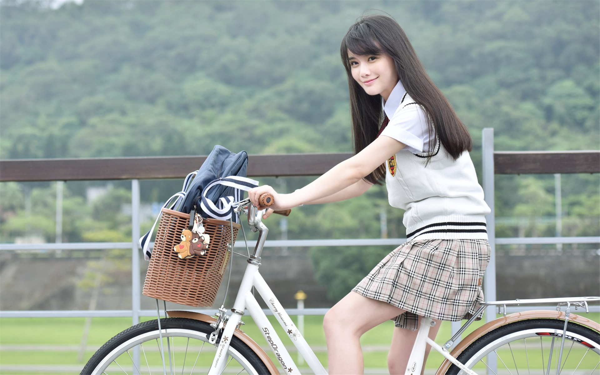 清纯,学生,南笙,单车