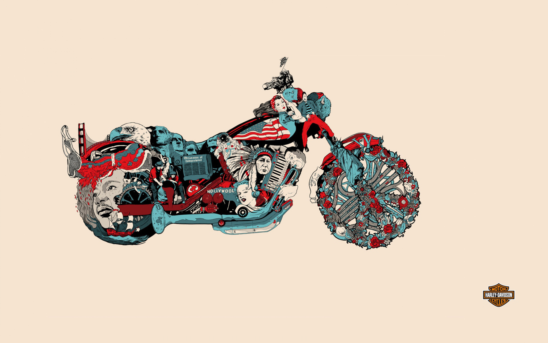 创意,手绘摩托车