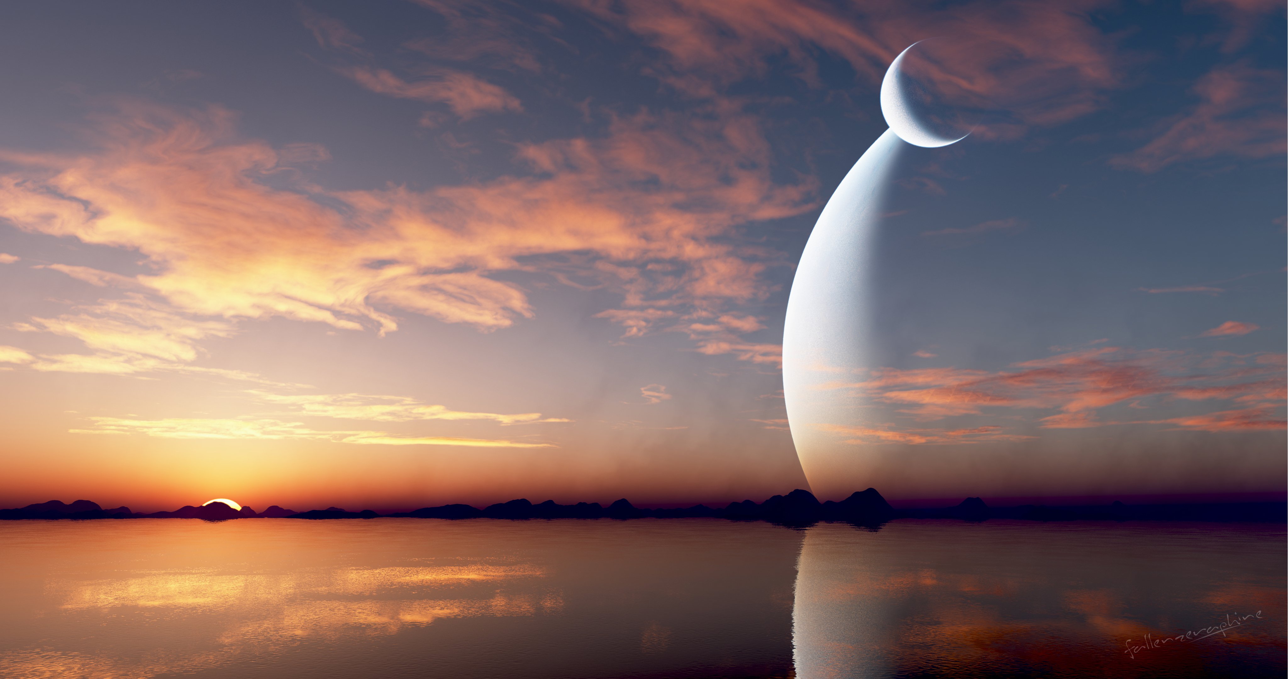 大海,月光,梦幻