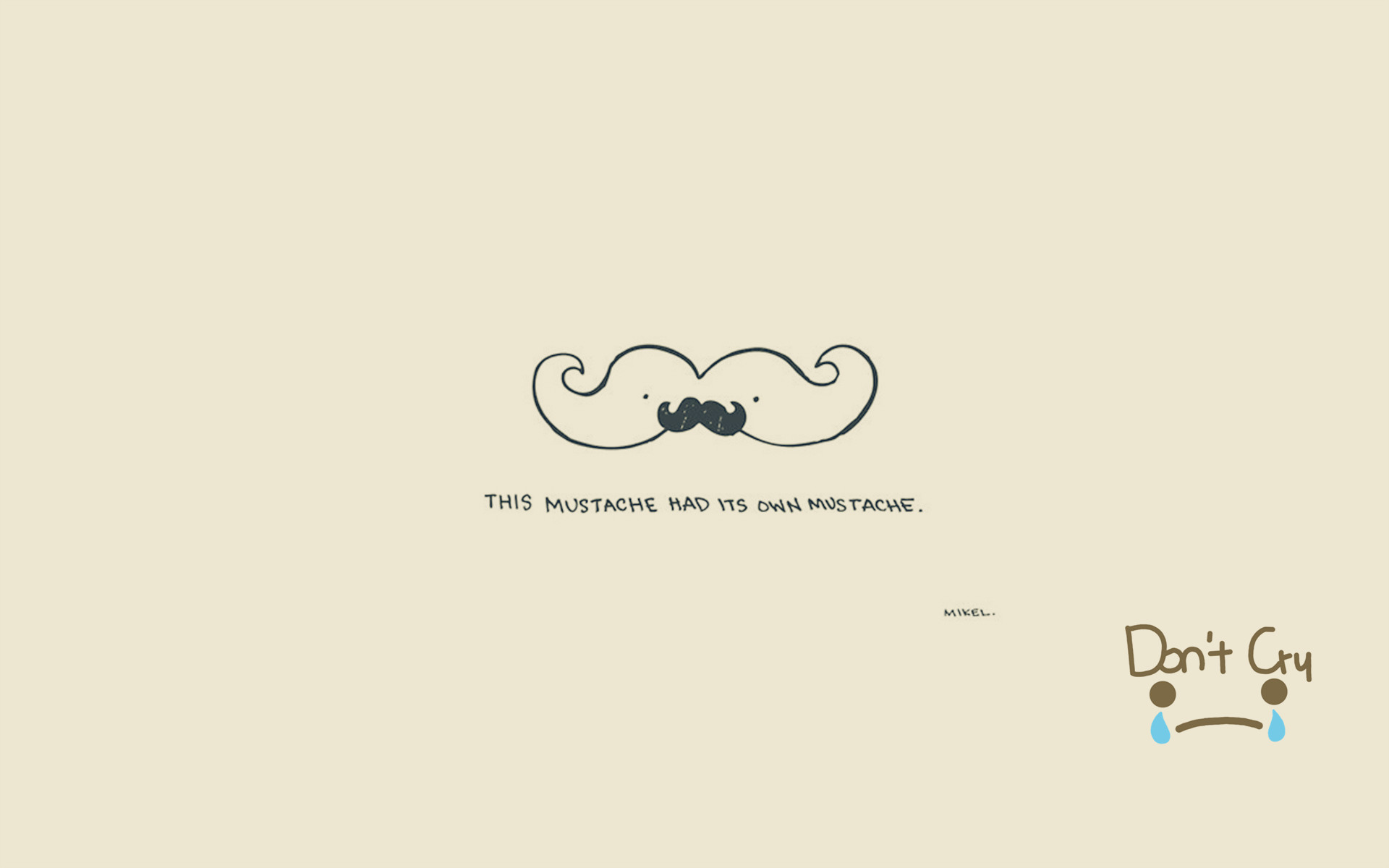 文字控,手绘,小胡子