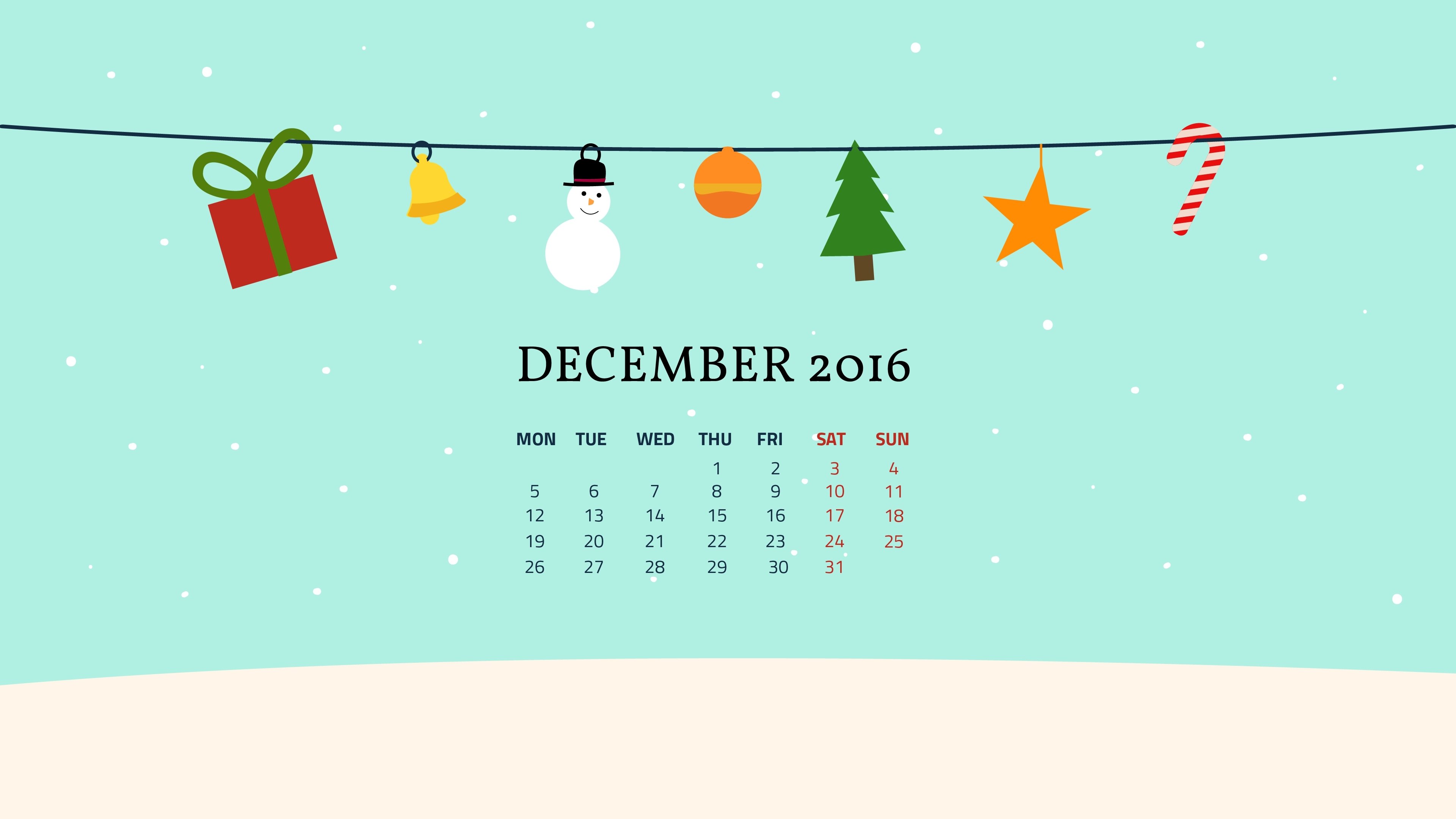 月历,12月,圣诞节,简约