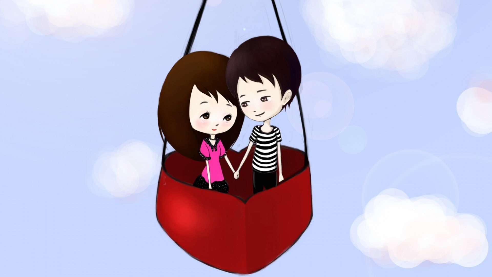 唯美温馨,卡通,情侣