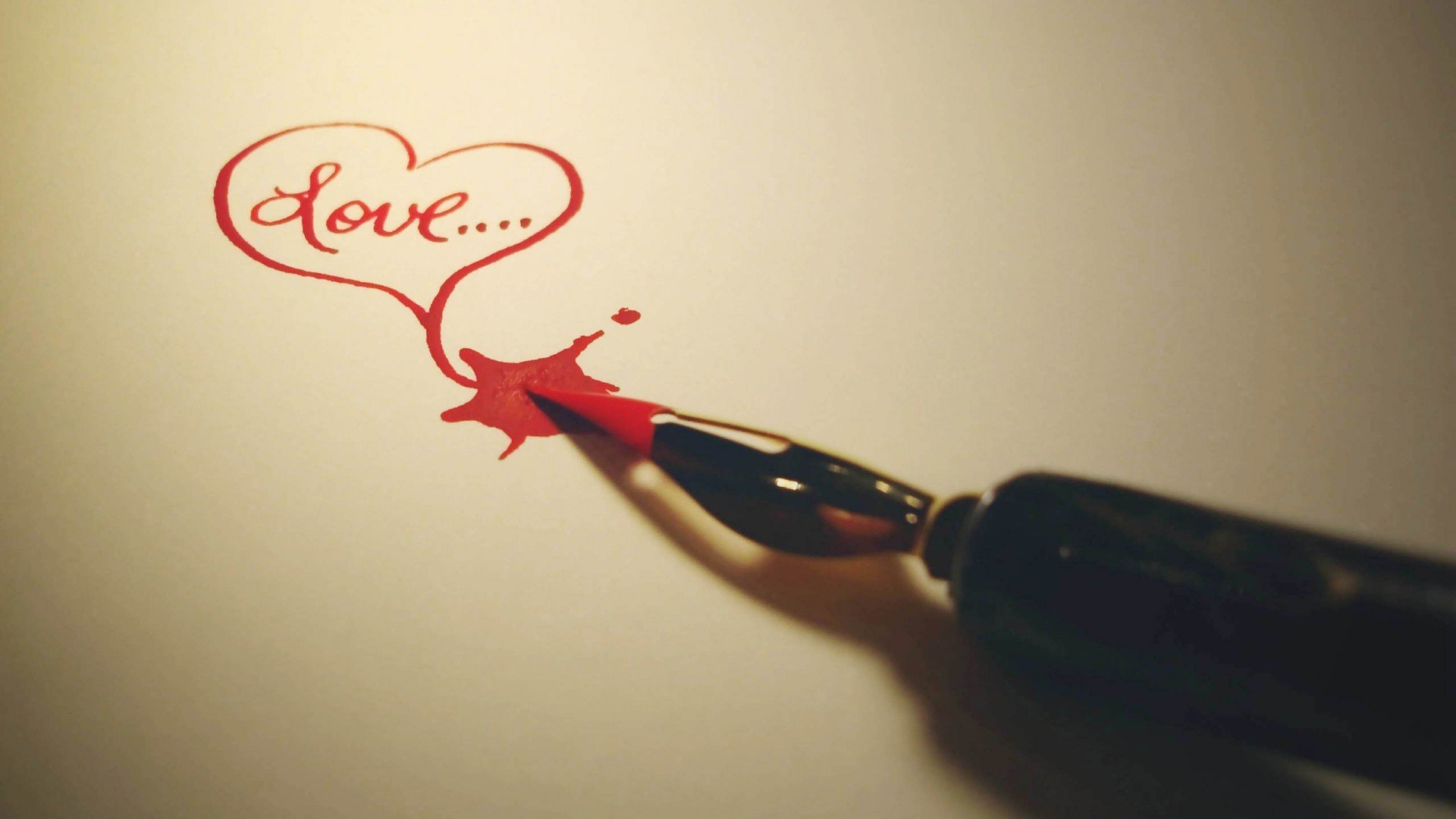 爱情箴言,爱心,钢笔