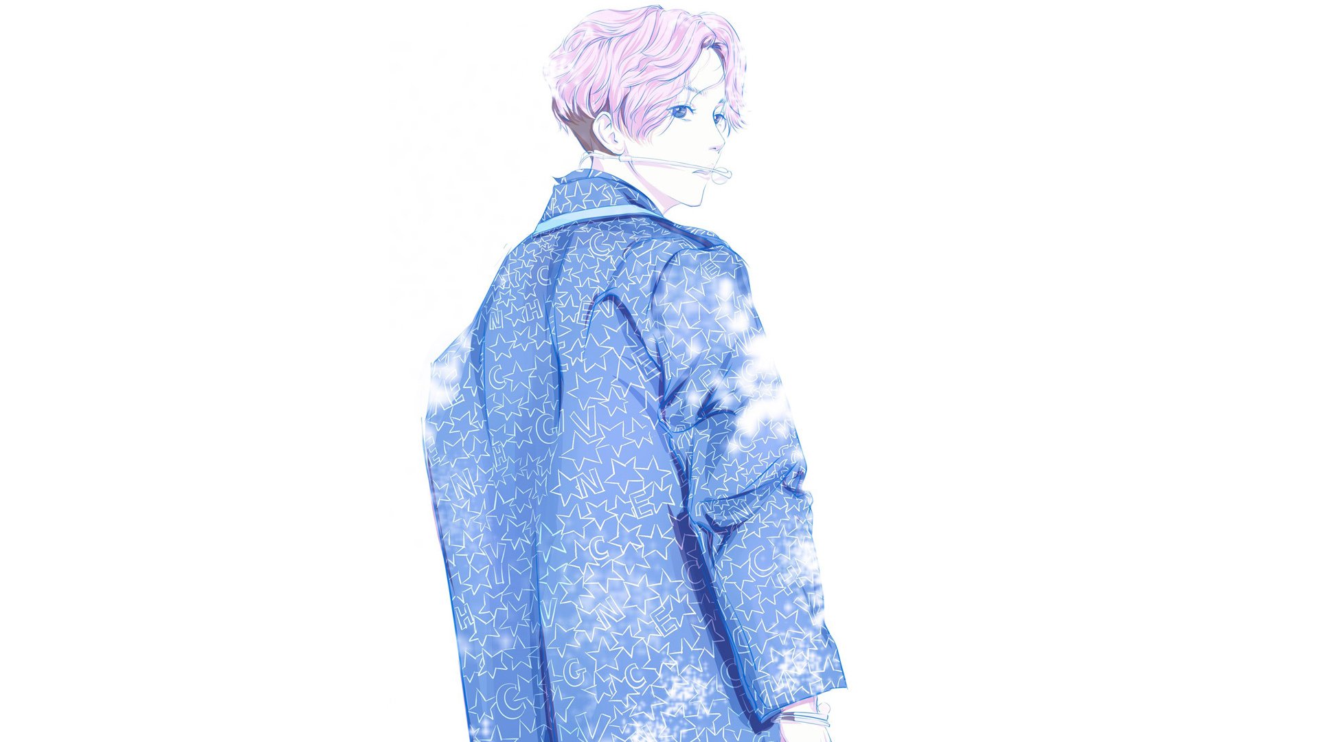 鹿晗,手绘,卡通