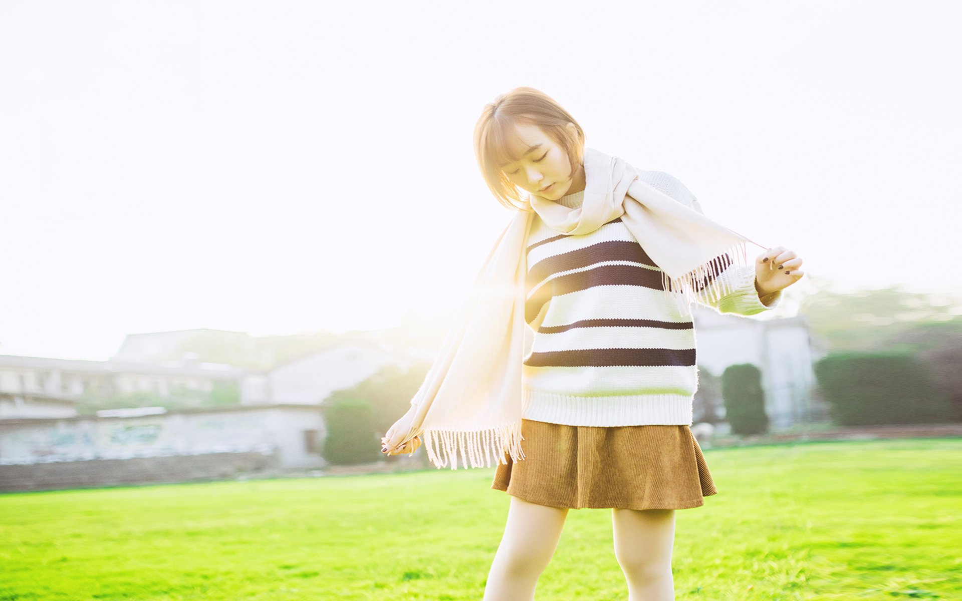 清纯,文艺,阳光,冬日,唯美,短发,治愈