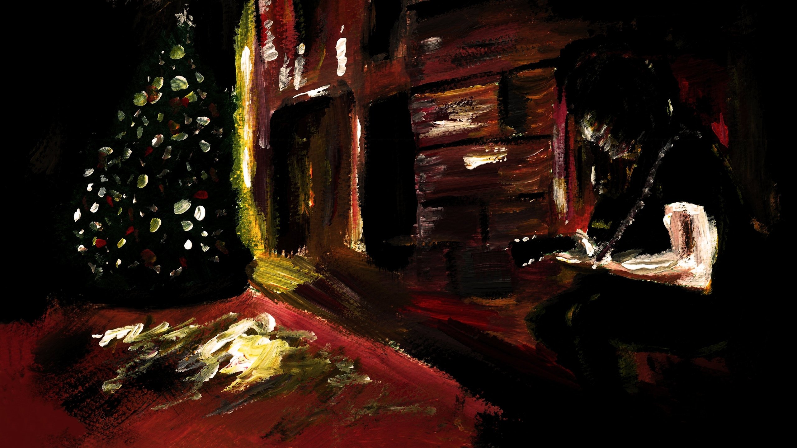 手绘,油画,意境