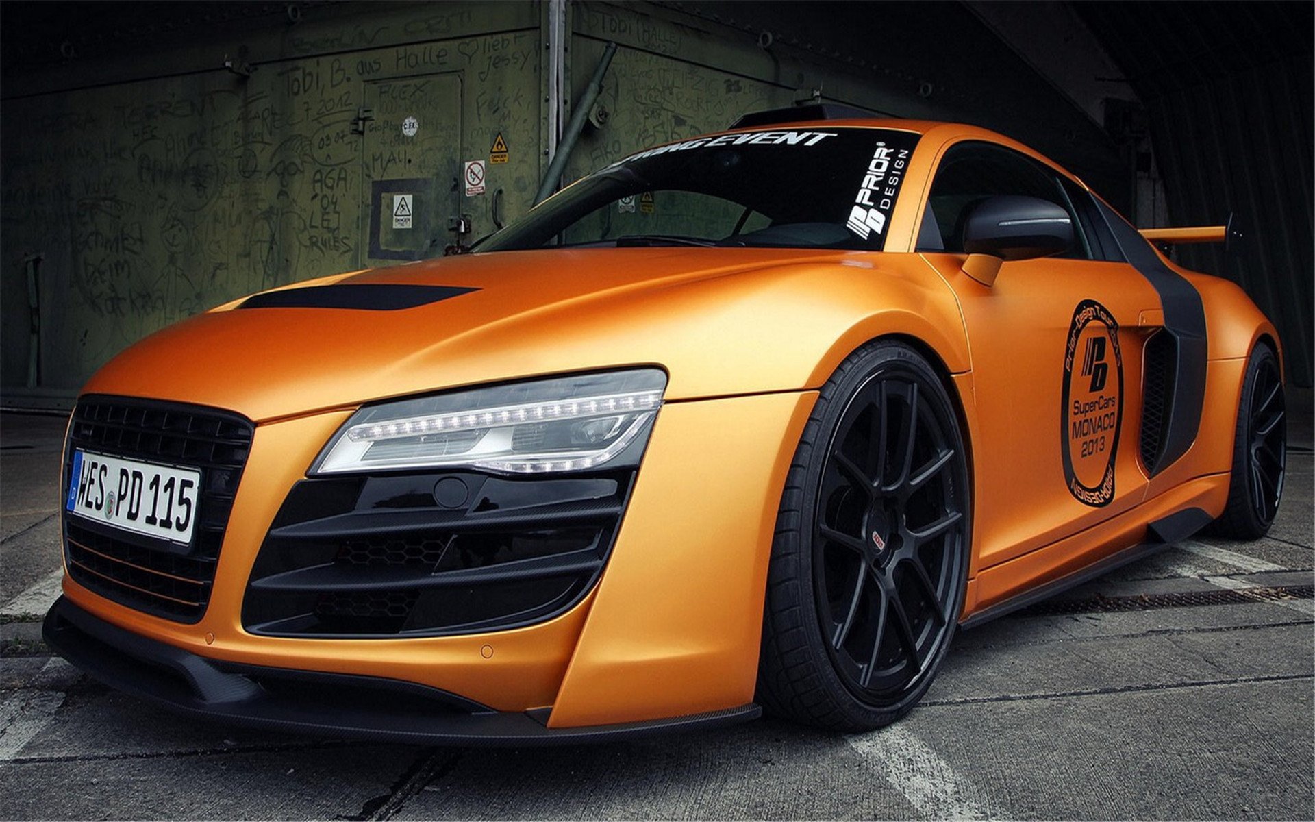 奥迪,R8赛车版,GT8508,橘黄色跑车